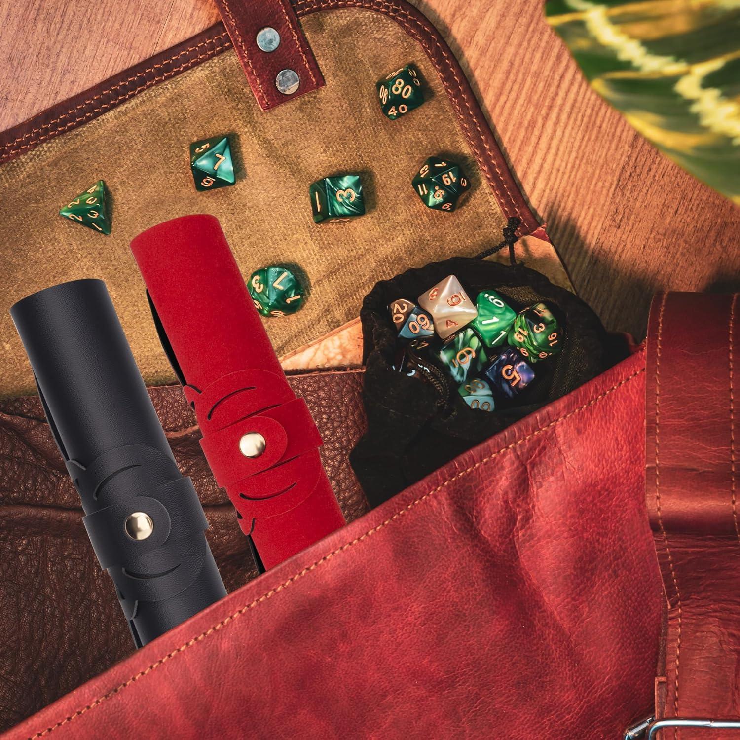 Bandeja de Dados SIQUK Pulpo 2 Piezas PU Negro Rojo