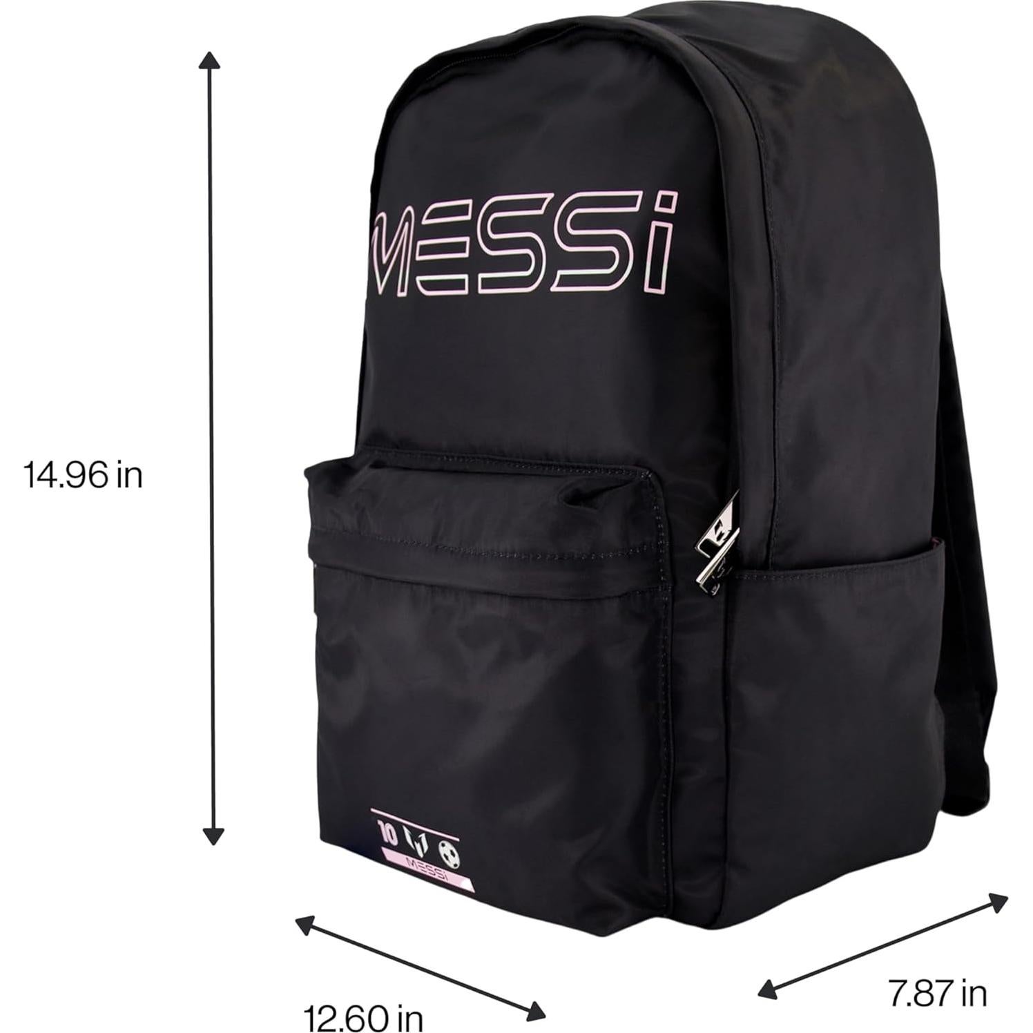 Mochila Messi Unisex con Bolsillos Ajustables 38x20x32cm