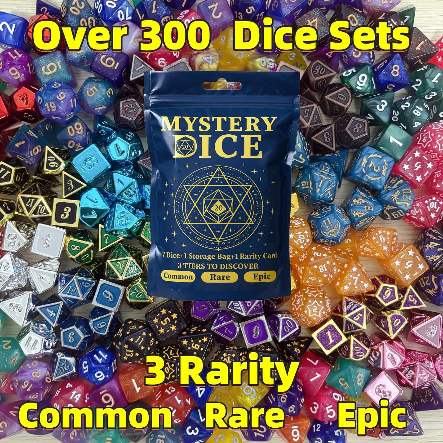 Juego de Dados Poliedricos UURM 7 Piezas con Bolsa y Tarjeta