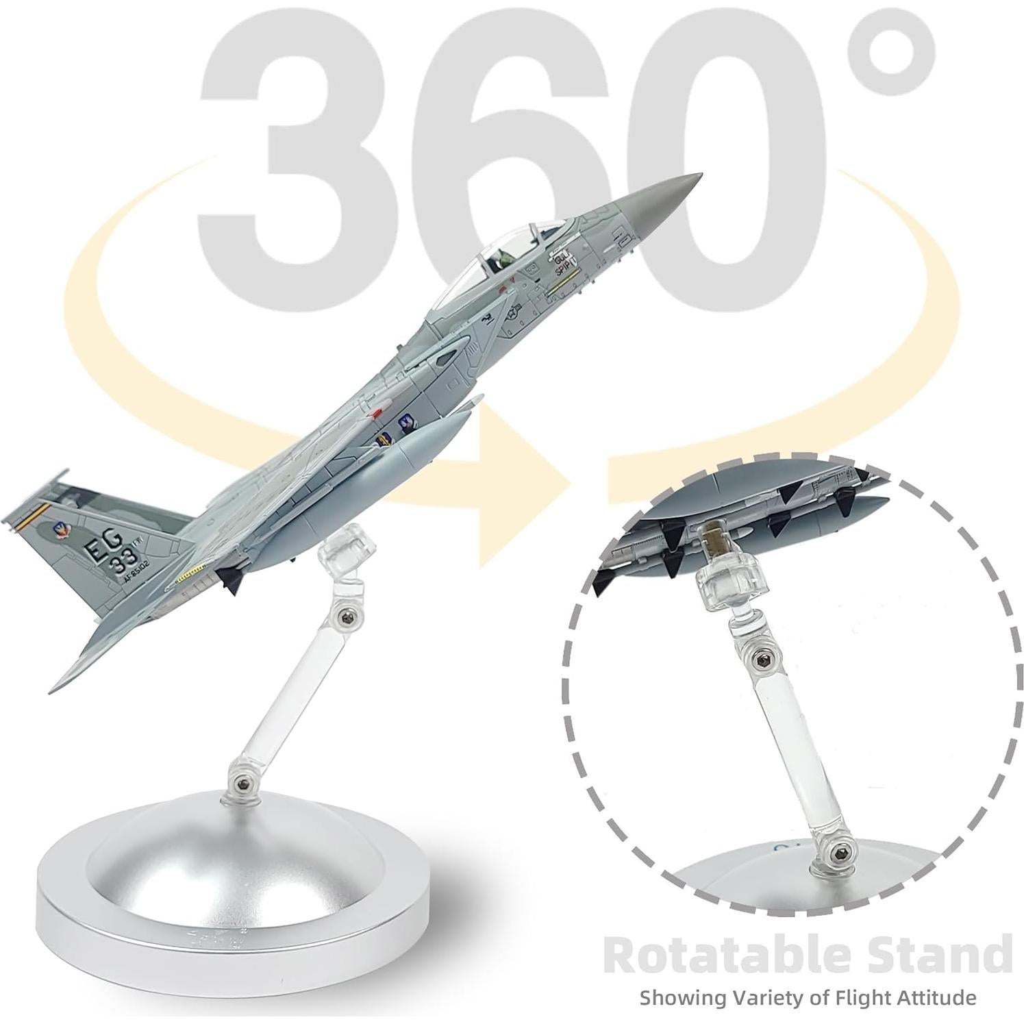 Modelo de avión F-15C Eagle NUOTIE 1/100 Metal con Soporte