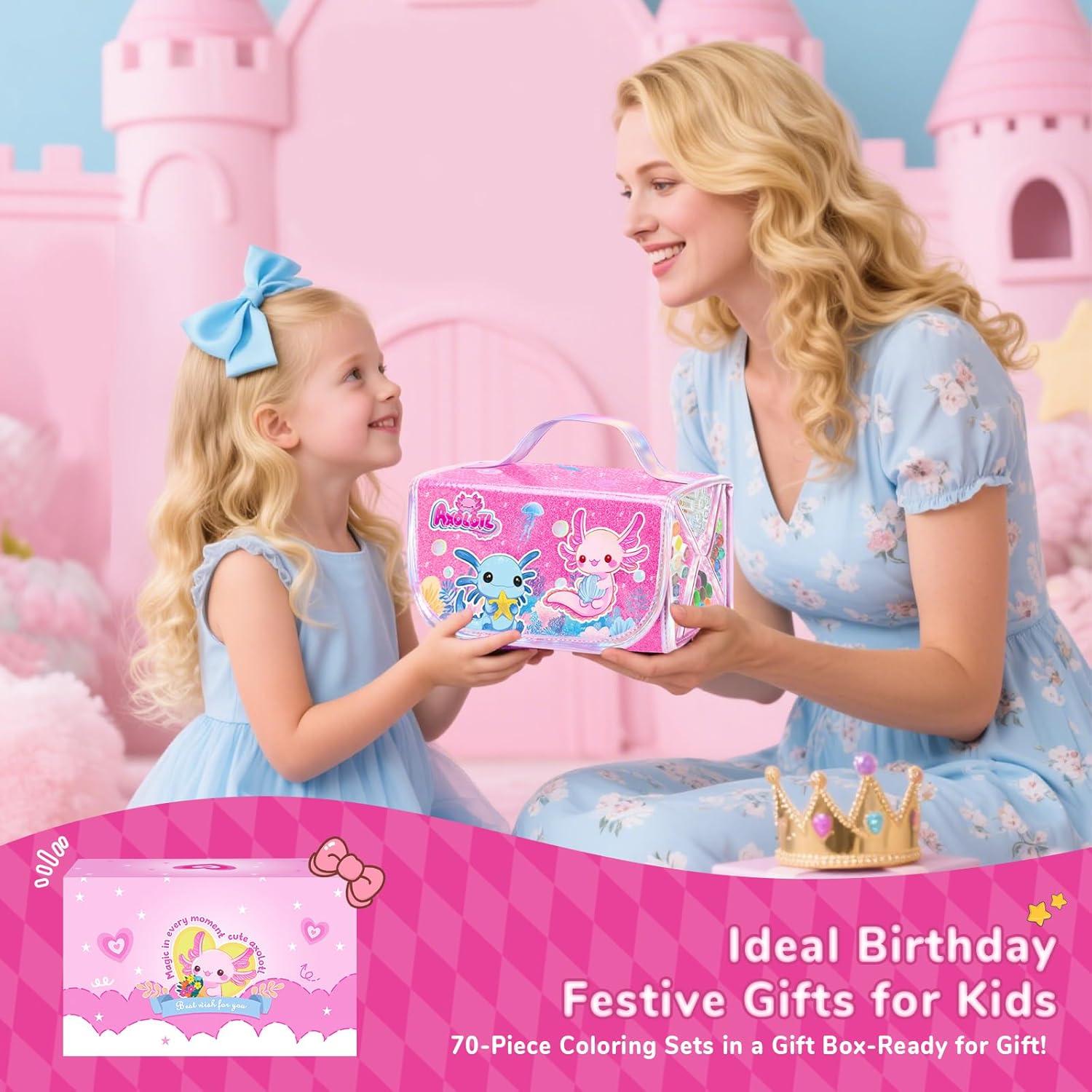 Juego de Marcadores Lavables 70PCS DreamyCandy Axolotl