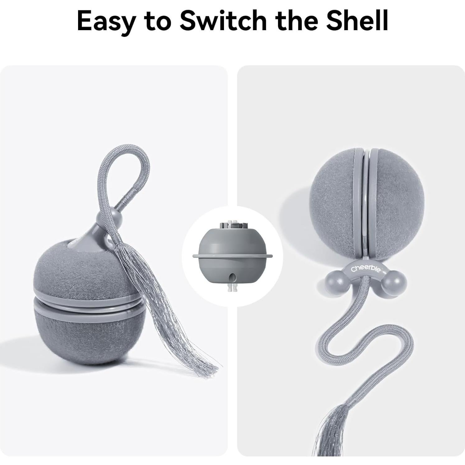 Juguete Interactivo para Gatos Cheerble Duo 2 - Bola Eléctrica Azul