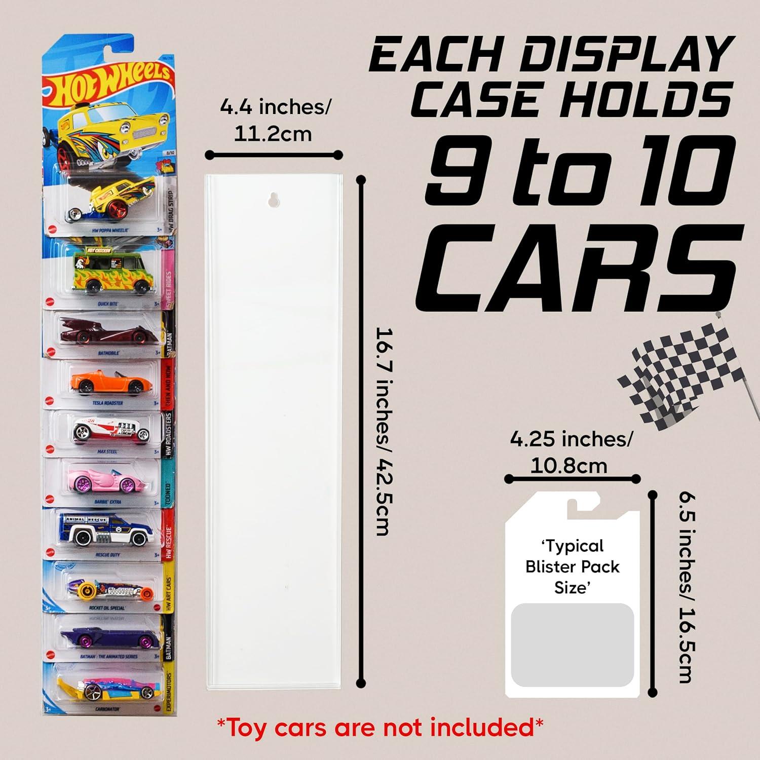 Estuche de exhibición acrílico Player One para 30 coches - Paquete de 3