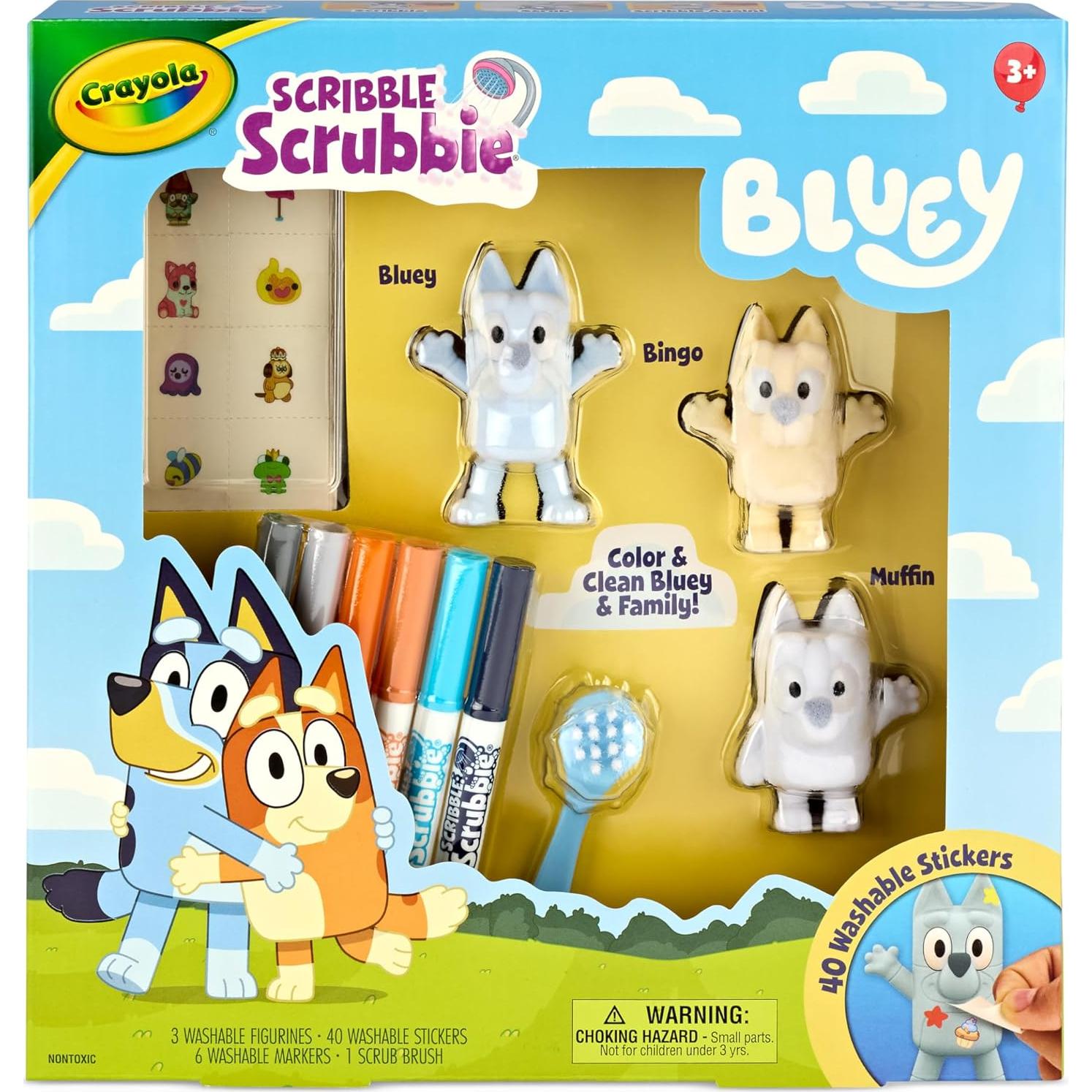 Juego de Manualidades Crayola Scribble Scrubbies Bluey 3 Piezas