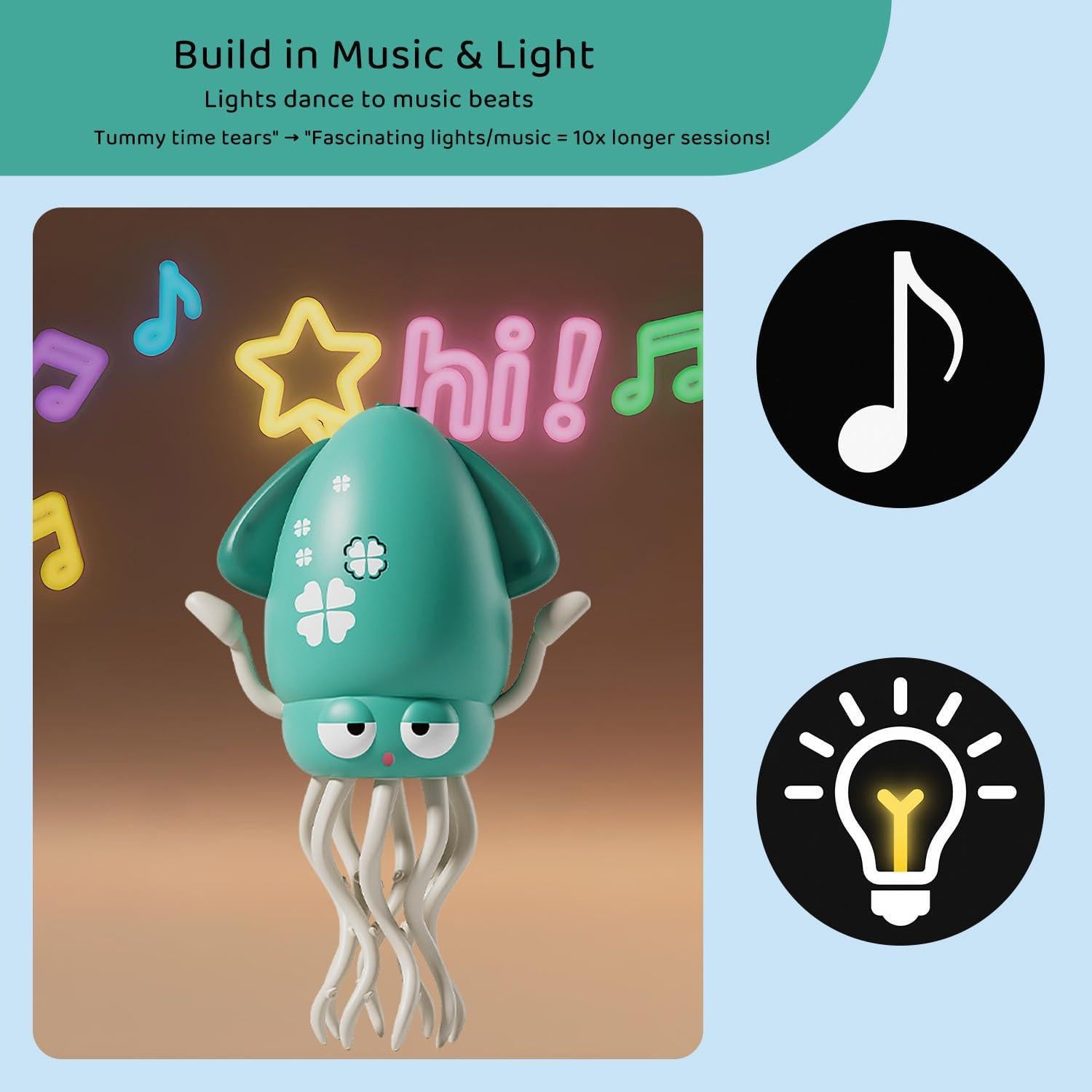 Juguete de Pulpo Eléctrico FE01 para Bebés 0-6 Meses