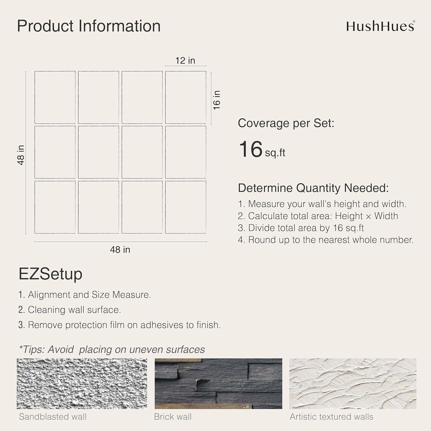 Paquete de 12 Paneles Acústicos 40.6x30.5cm Marrón+Negro