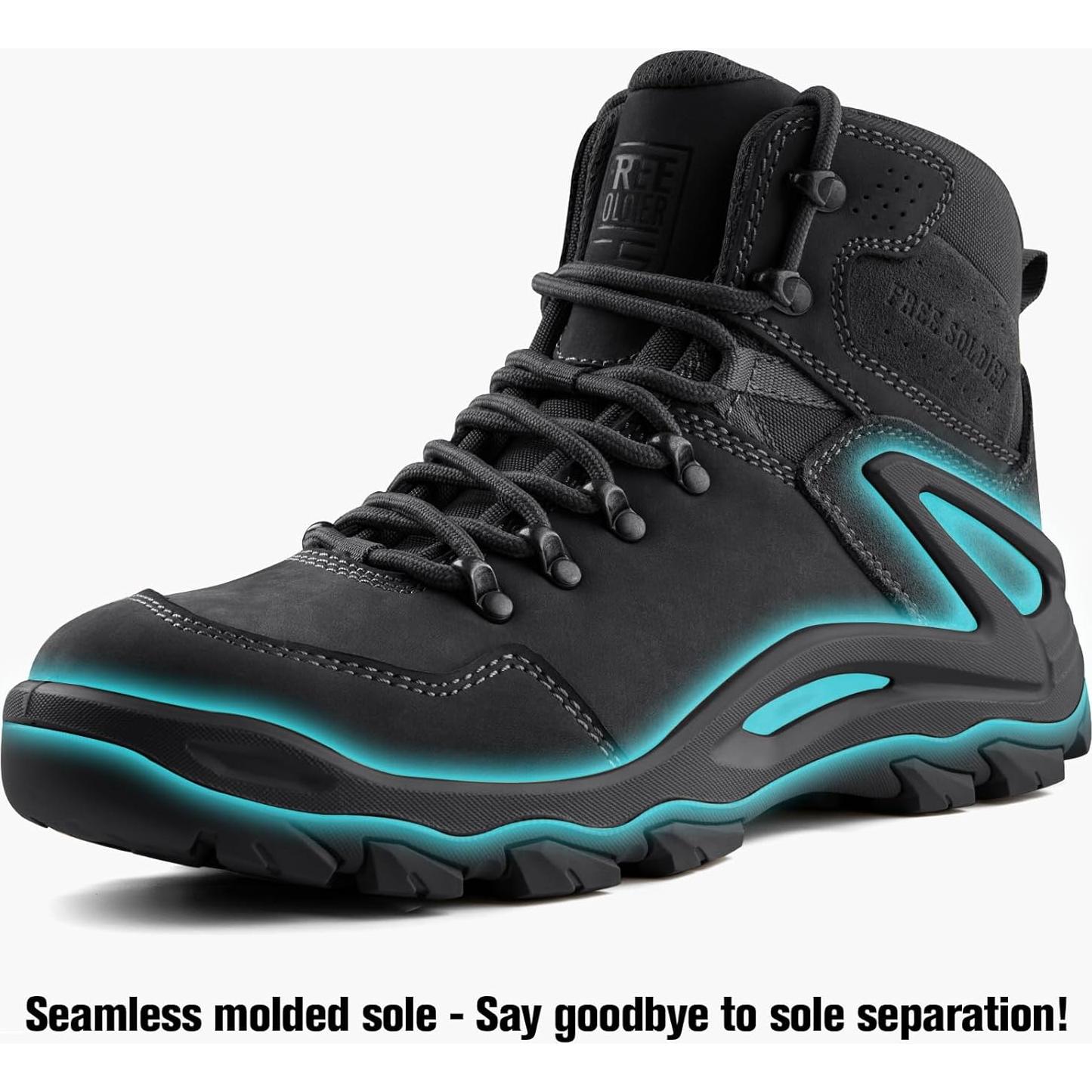 Botas Tácticas Impermeables Free Soldier para Hombre 7 Negro