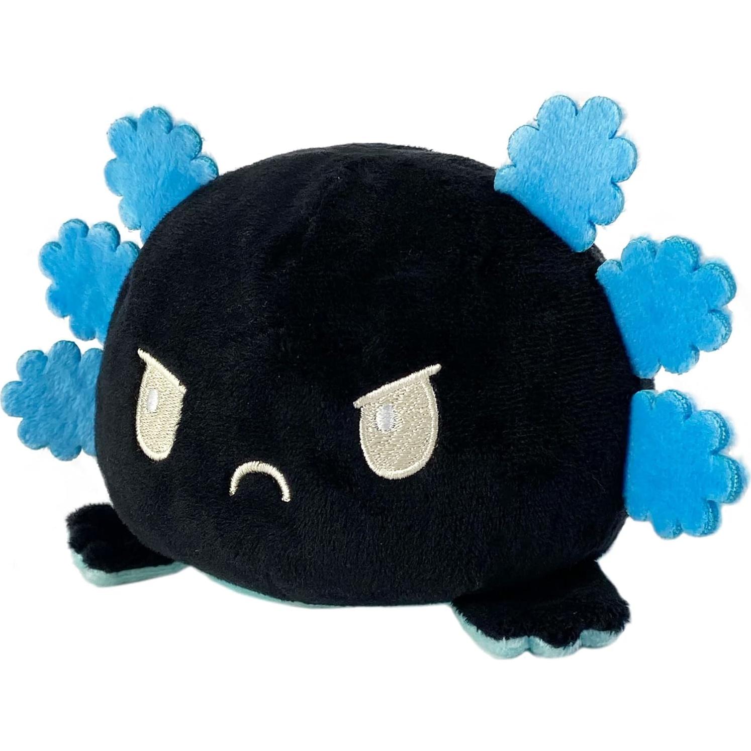 Axolote de Peluche Reversible TeeTurtle Azul y Negro 10cm