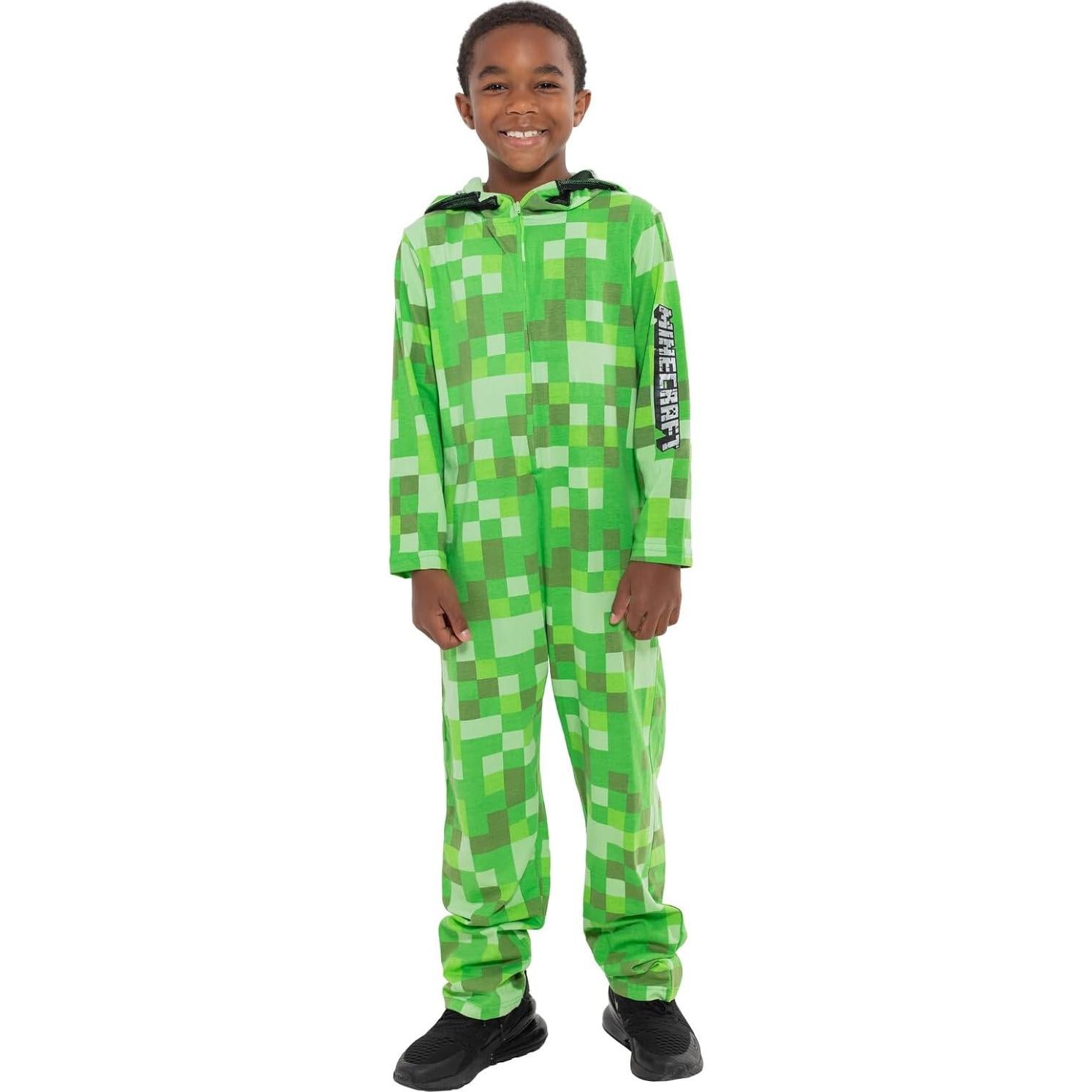 Overol de Disfraz Minecraft Creeper para Niños - Verde