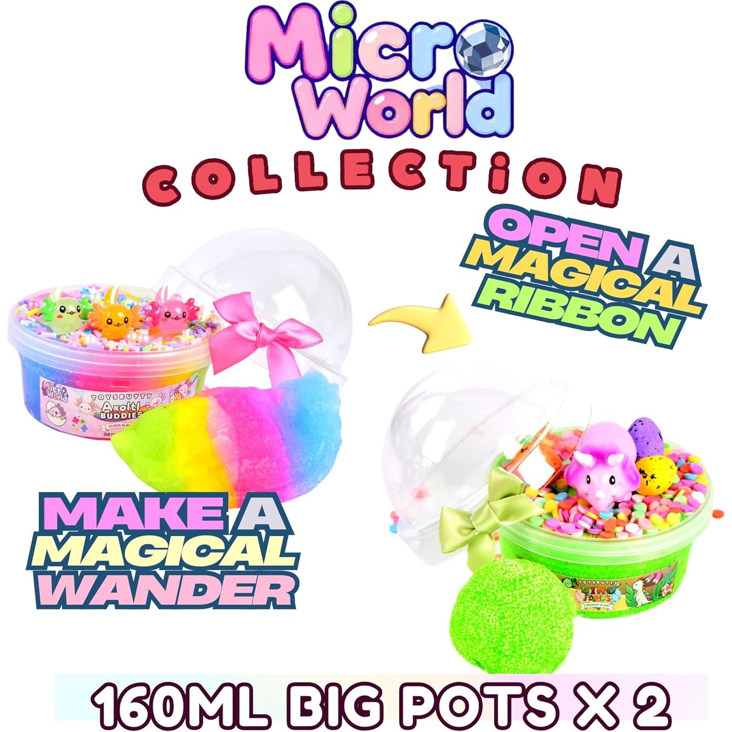 Kit de Slime FINOCLAY Axolotl y Dinosaurio 240ml