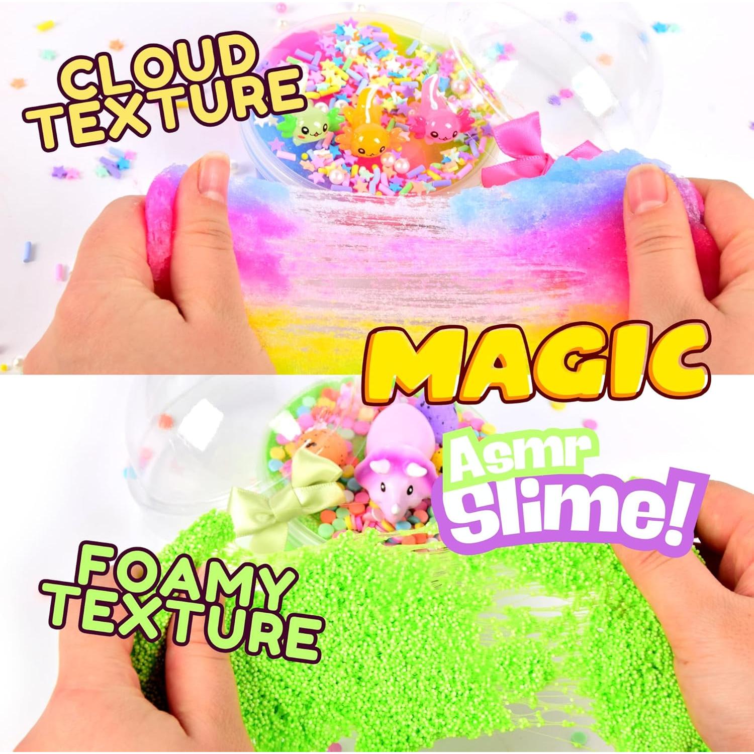 Kit de Slime FINOCLAY Axolotl y Dinosaurio 240ml