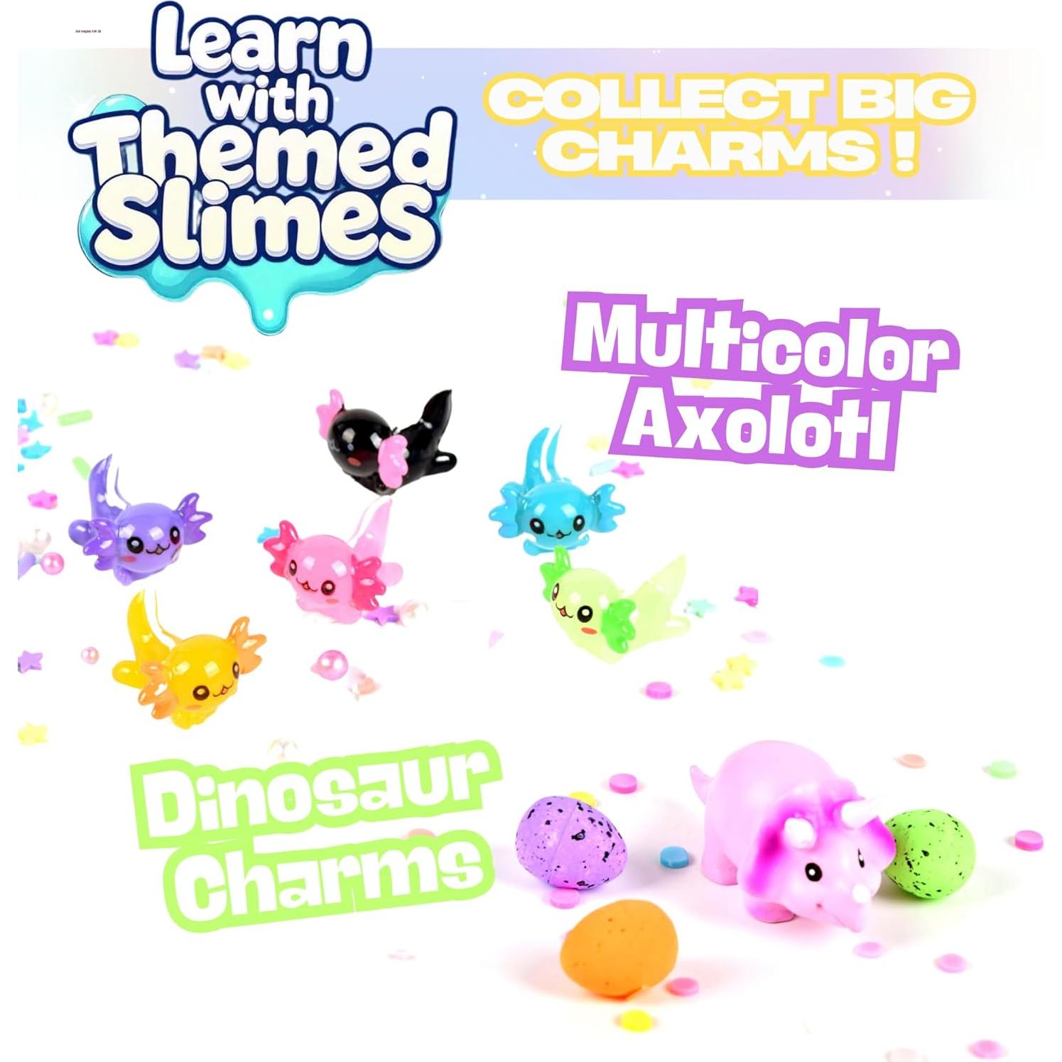 Kit de Slime FINOCLAY Axolotl y Dinosaurio 240ml