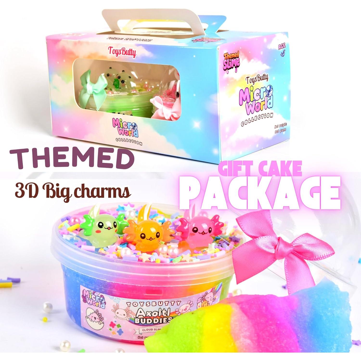 Kit de Slime FINOCLAY Axolotl y Dinosaurio 240ml