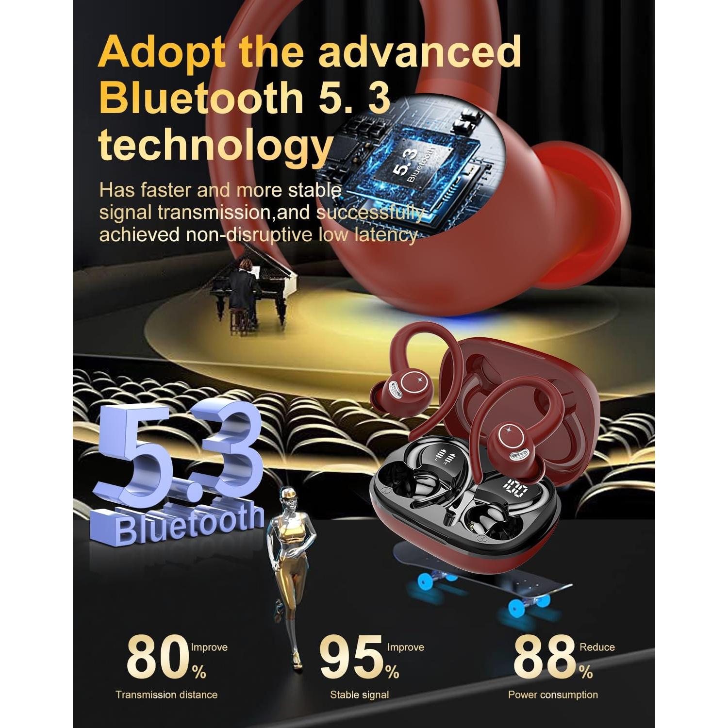 Auriculares Inalámbricos Jesebang YT18 Bluetooth 5.4, 40H, IP7