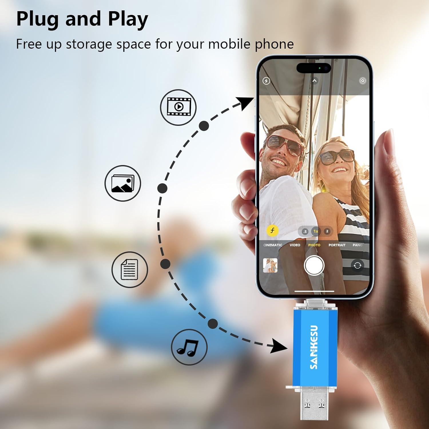 Unidad Flash USB 3.1 SANKESU 64GB Type C y A Doble