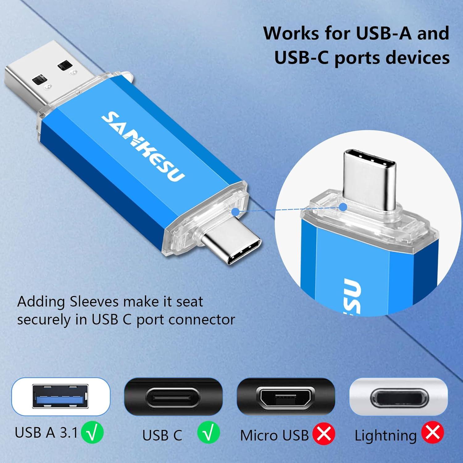 Unidad Flash USB 3.1 SANKESU 64GB Type C y A Doble