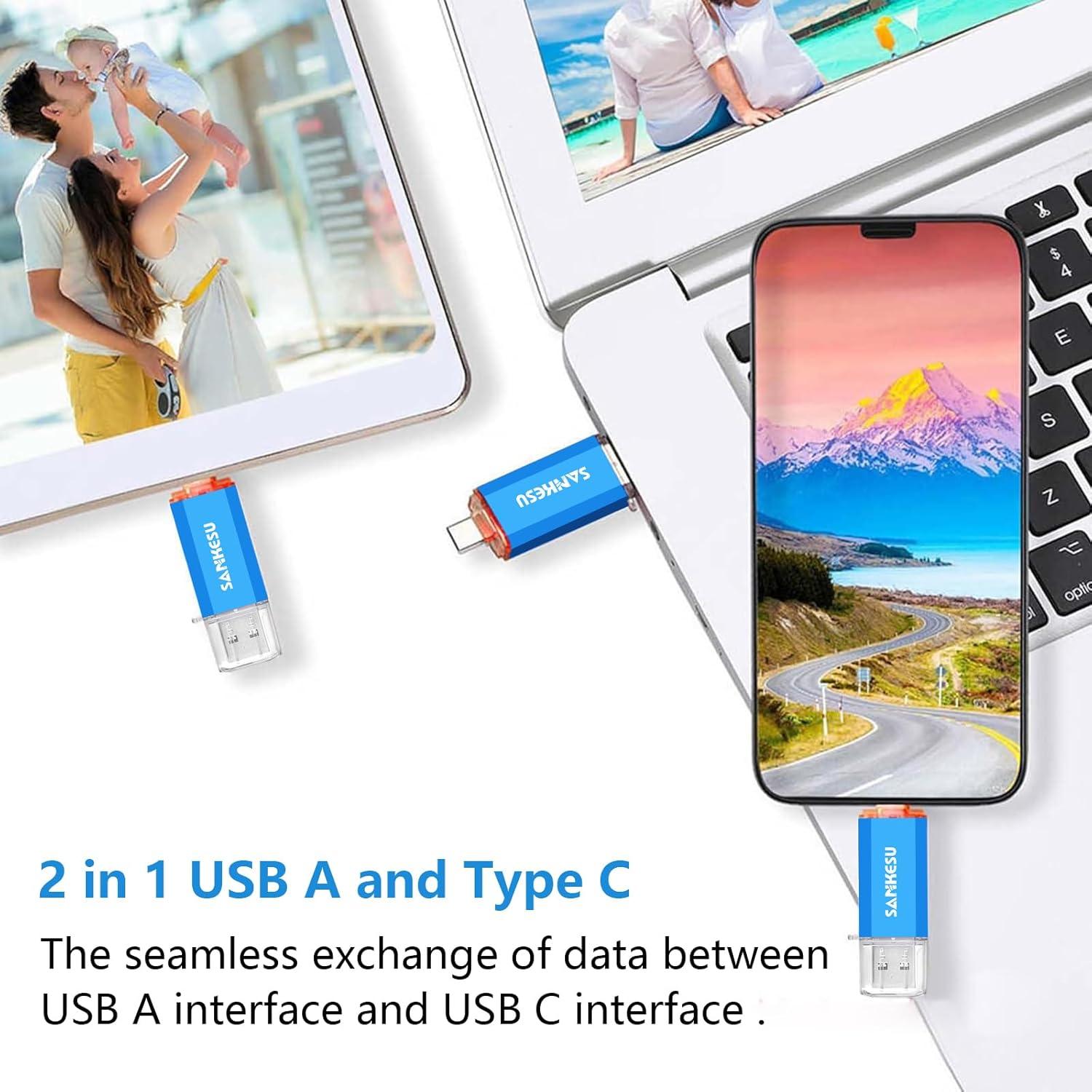 Unidad Flash USB 3.1 SANKESU 64GB Type C y A Doble