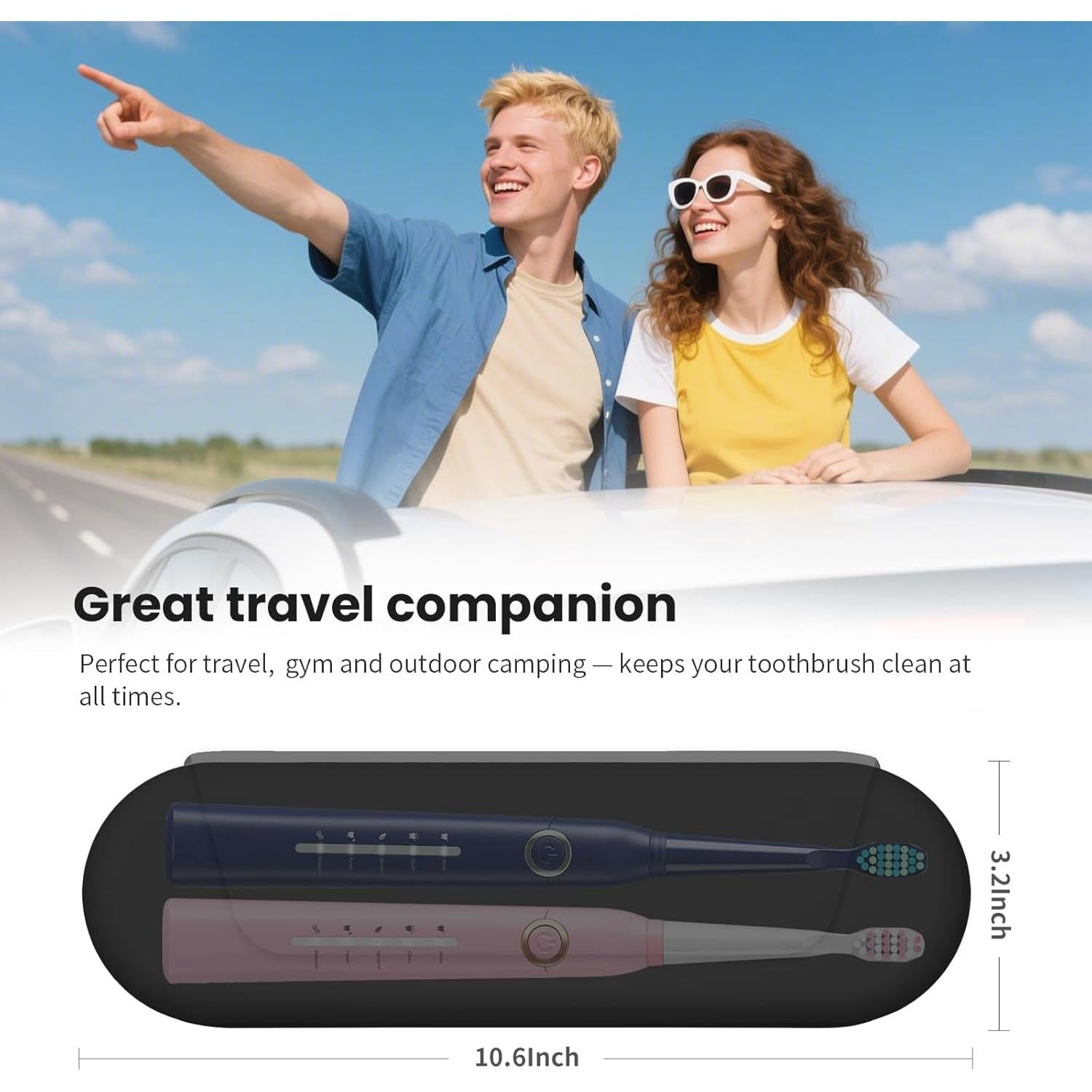 Funda de Viaje para Cepillo de Dientes Eléctrico iTOKGOK - Silicona Negra