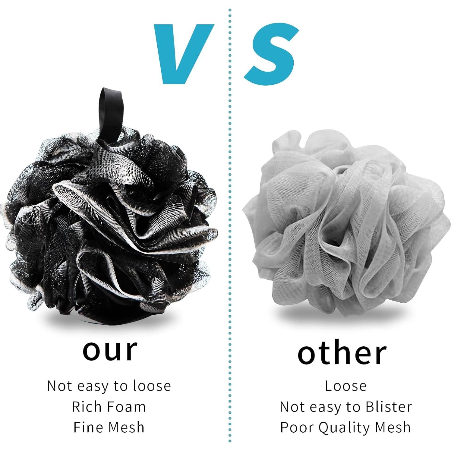 Esponjas de Loofah Suaves Carrie Joe 4Pcs 60g Exfoliantes