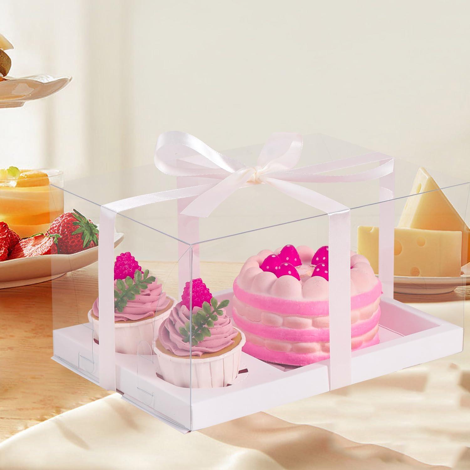 Caja Combo JCD para Pasteles y Cupcakes 3 Pcs - Transparente