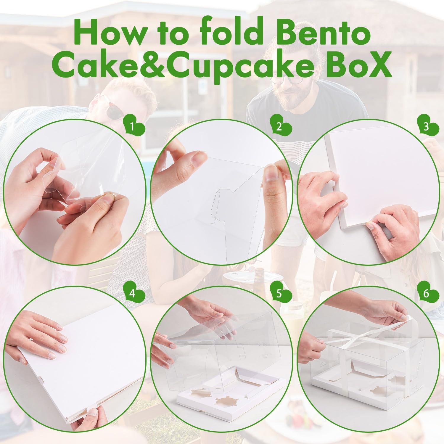 Caja Combo JCD para Pasteles y Cupcakes 3 Pcs - Transparente