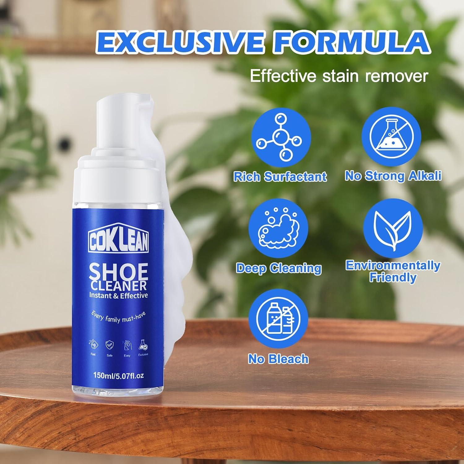 Kit Limpiador de Zapatos de Espuma 3 en 1 - Eficaz y Rápido