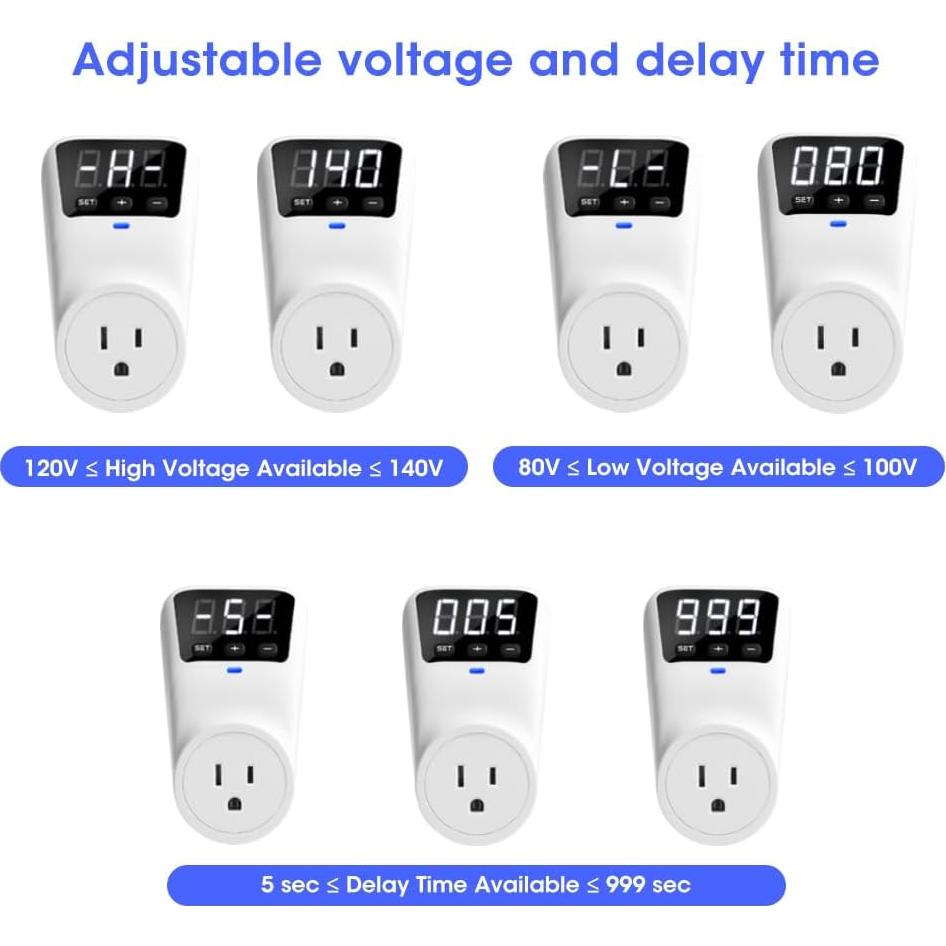 Estabilizador de Voltaje Treybair 2 Pack con Protección 80-140V