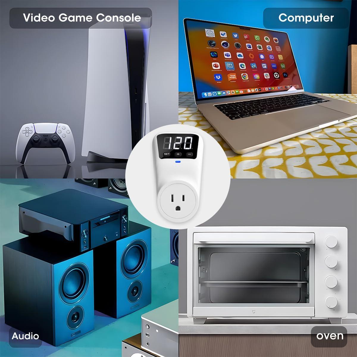 Estabilizador de Voltaje Treybair 2 Pack con Protección 80-140V