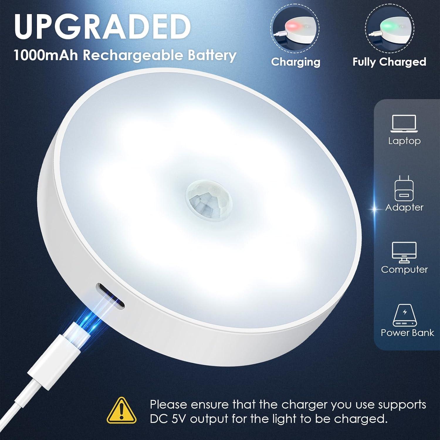 Luz de Puck Inalámbrica YLXS con Sensor de Movimiento - Paquete de 4