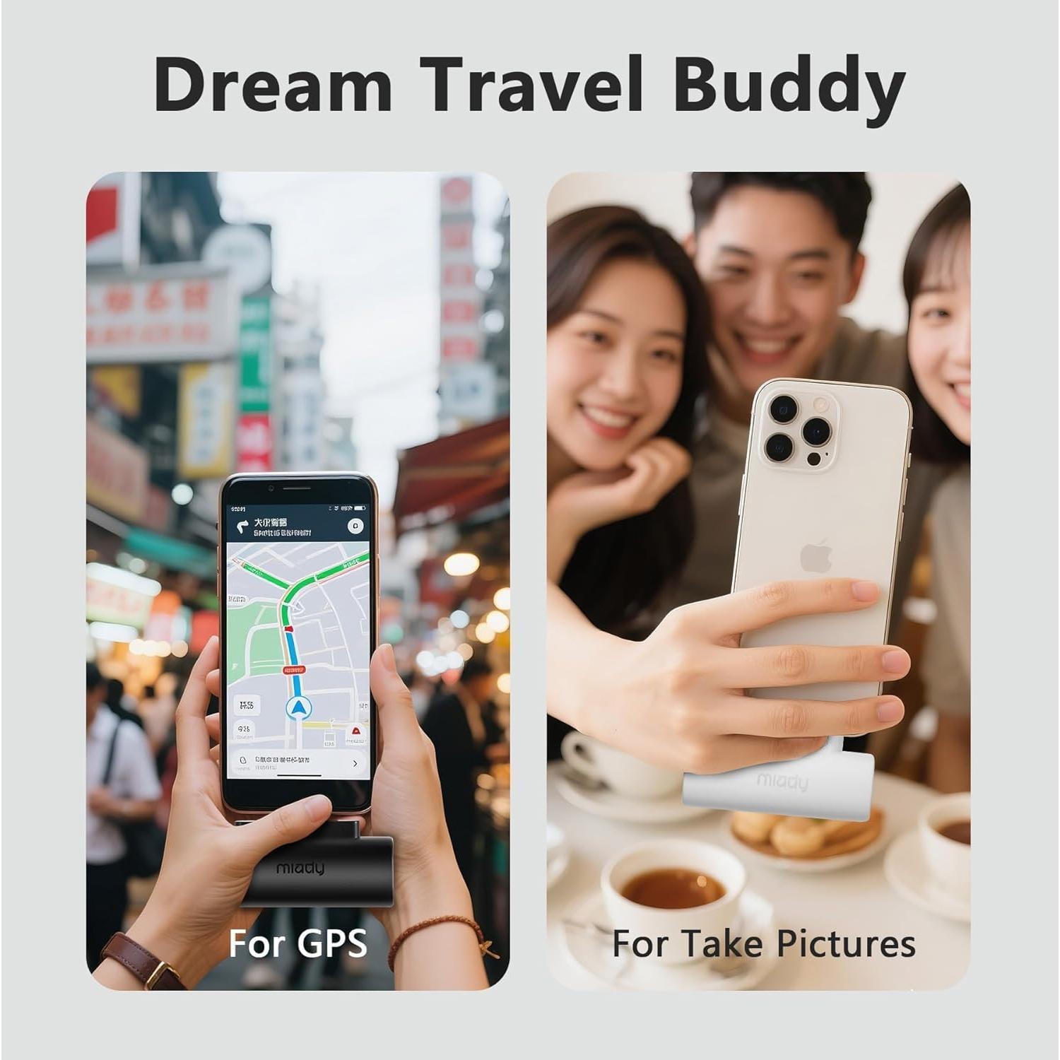 Cargador Portátil Miady 5000mAh USB-C Carga Rápida 2-Pack