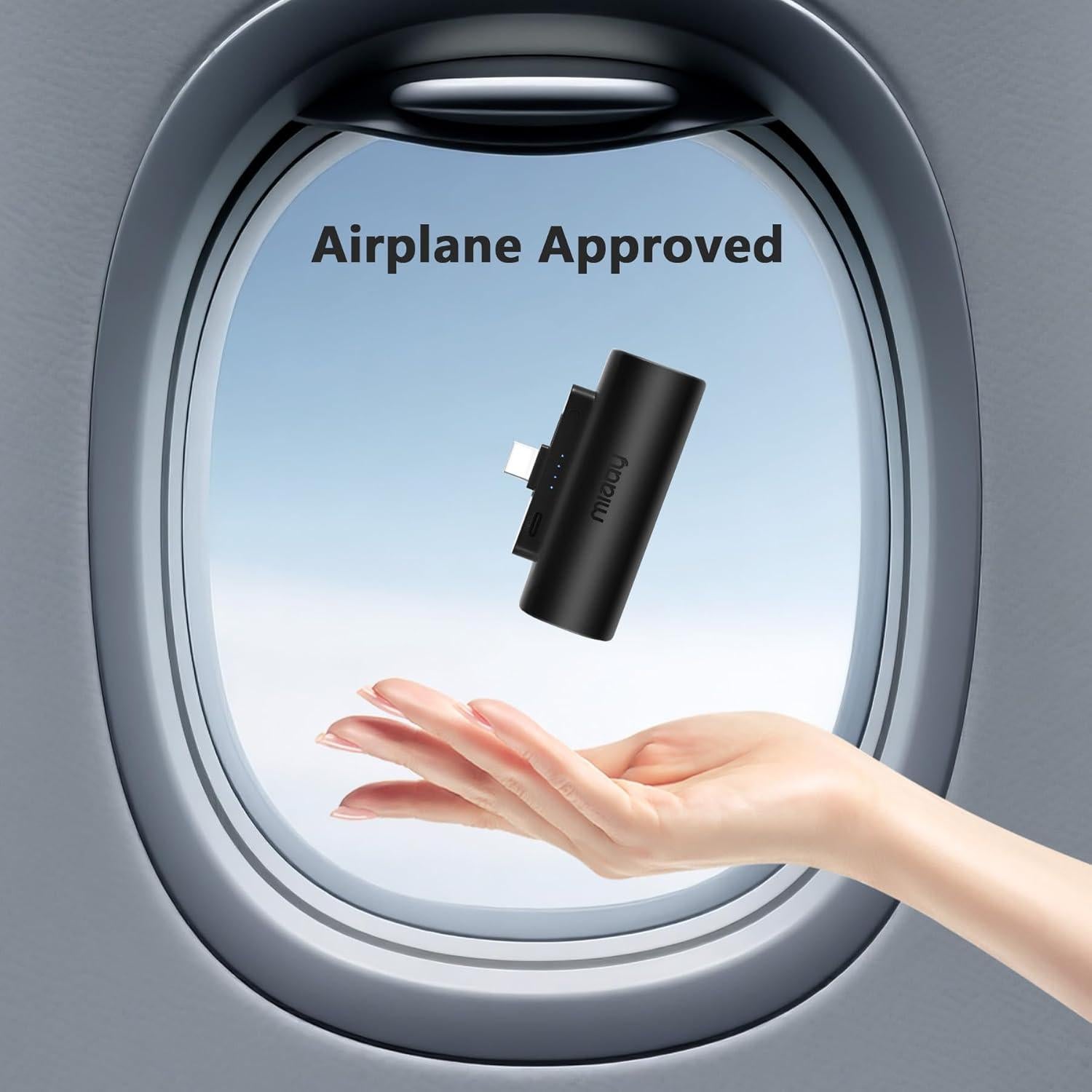 Cargador Portátil Miady 5000mAh USB-C Carga Rápida 2-Pack