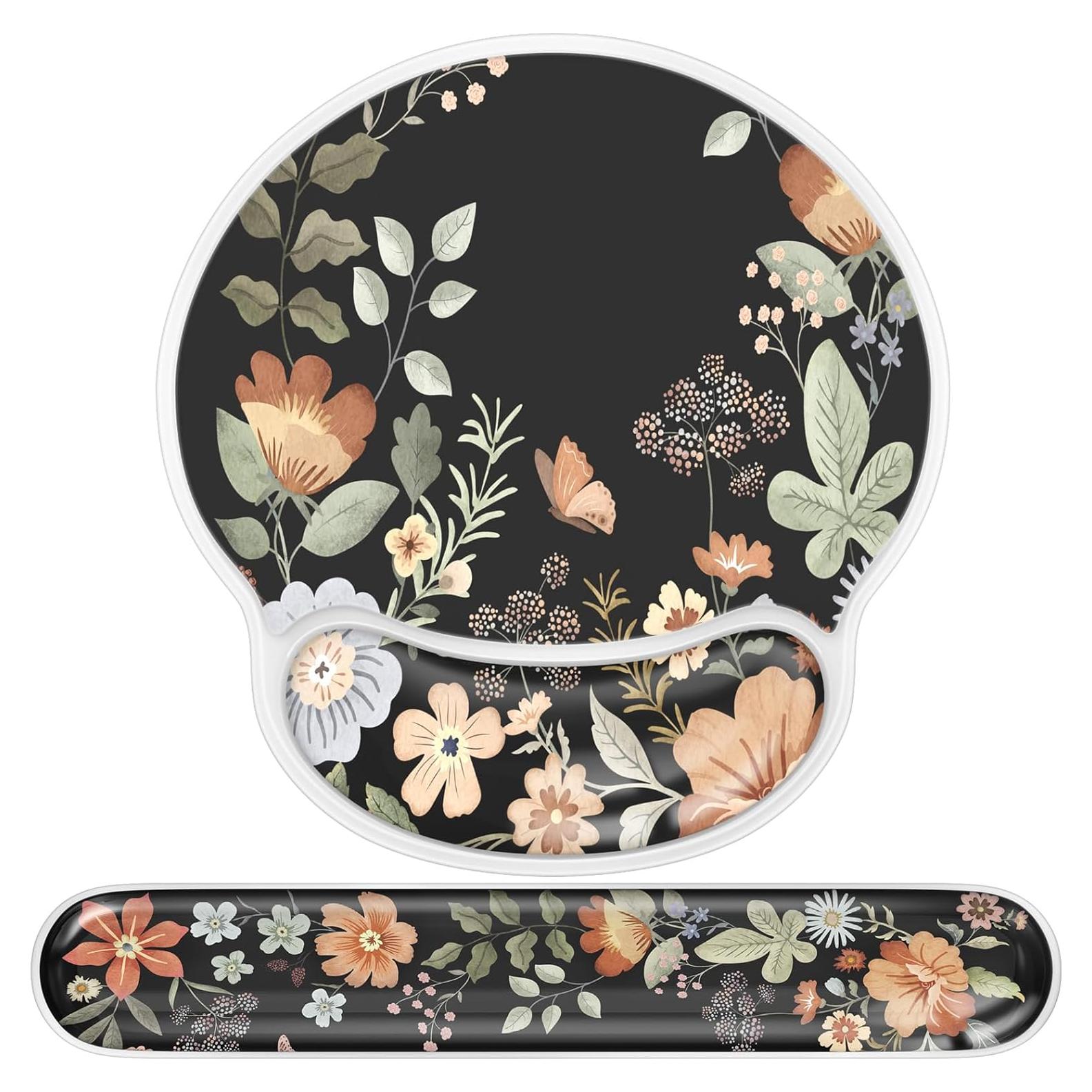 Reposamuñecas de Silicona iCasso Negro Ergonómico 43.69x8.38cm