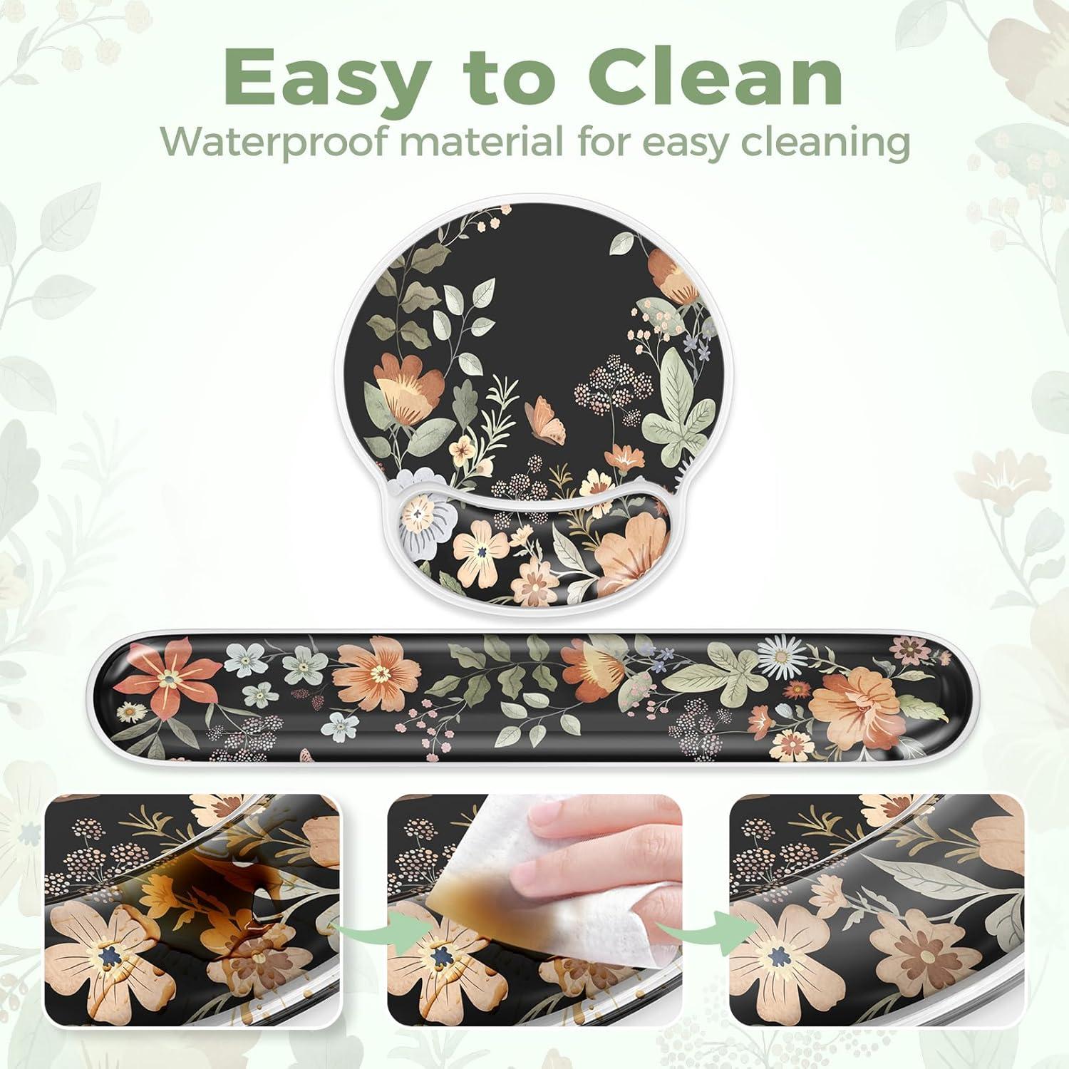 Reposamuñecas de Silicona iCasso Negro Ergonómico 43.69x8.38cm