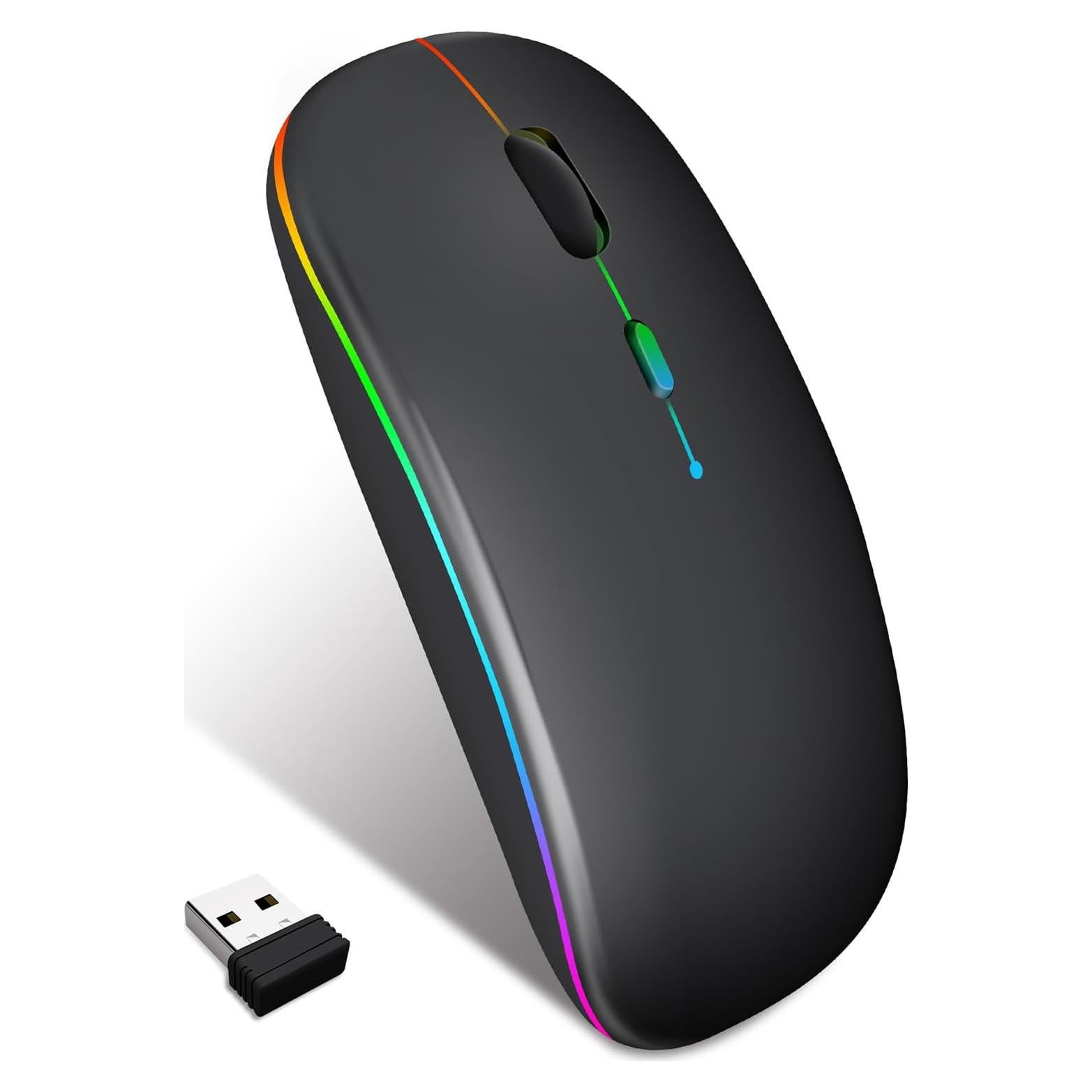 Ratón Inalámbrico Bluetooth LWGDP con LED 7 Colores