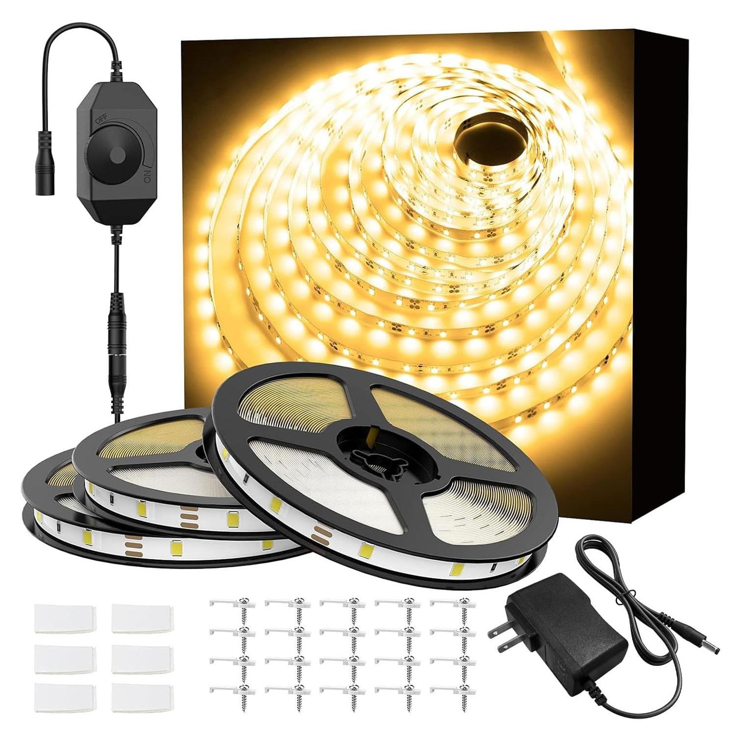 Tira de Luz LED Onforu 15m 3000K Regulable Blanca Cálida