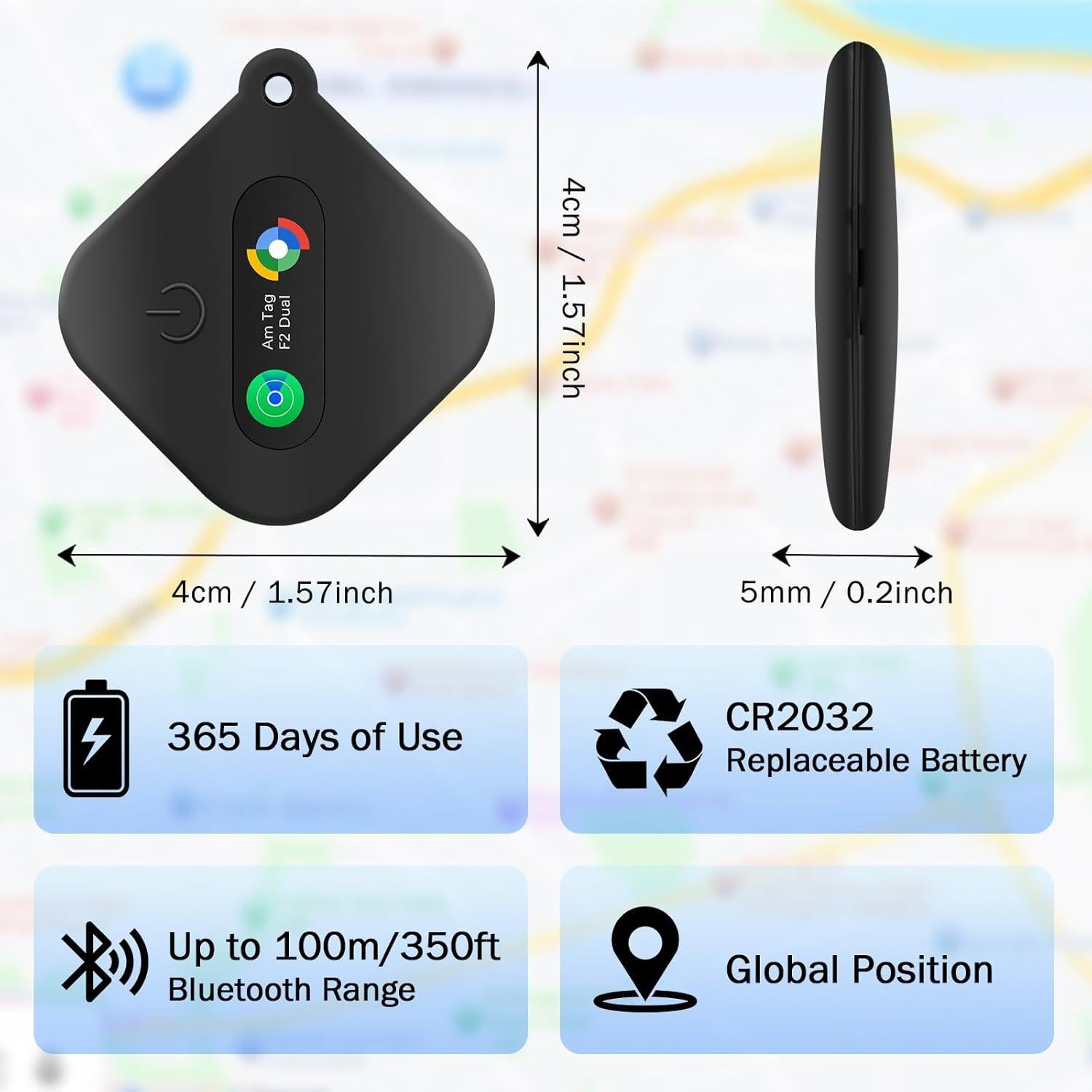 Rastreador Bluetooth eMjollRay para iOS y Android, IP67