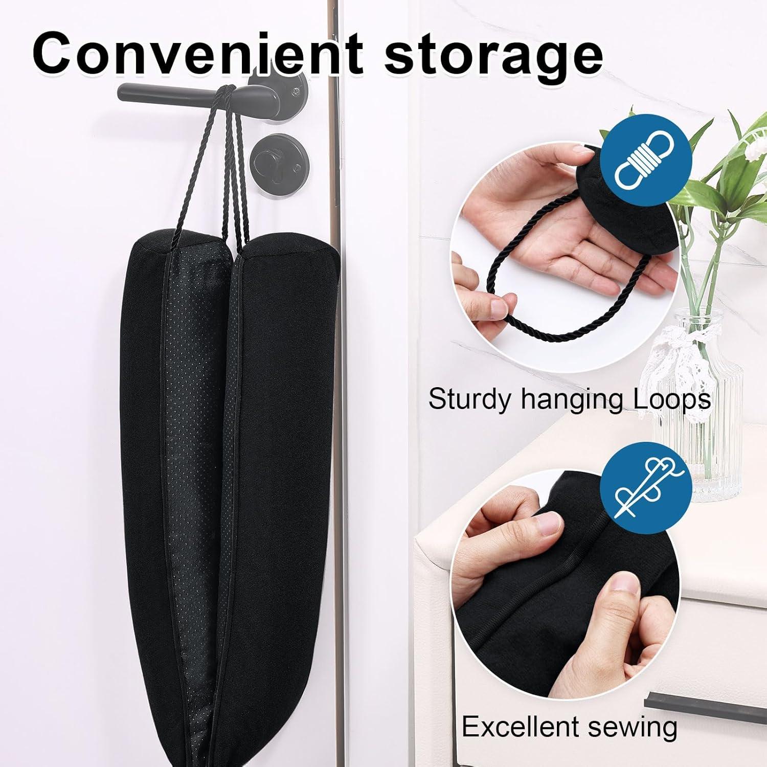 Tapón de Corriente para Puerta hyha 32" Negro, Bloquea Aire y Ruido