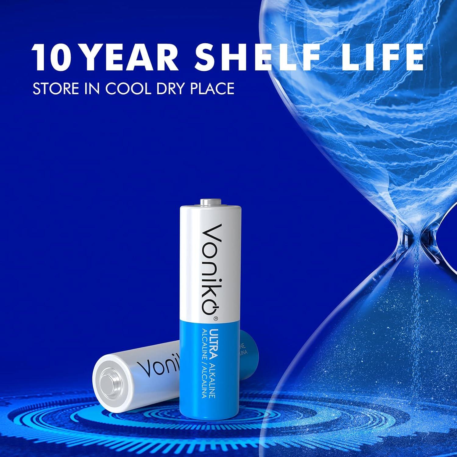 Pilas AA Alcalinas Voniko - Paquete de 12 - Ultra Duraderas