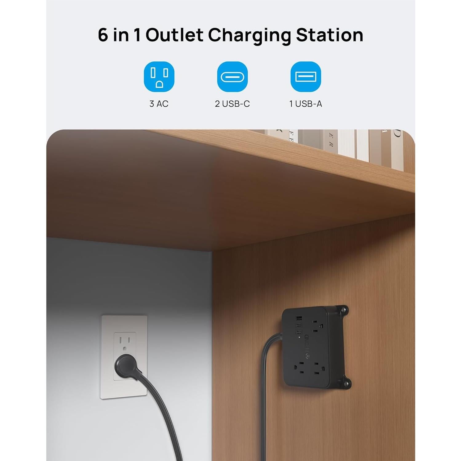 Regleta de Enchufes TROND Prime Mini I 3FT con USB