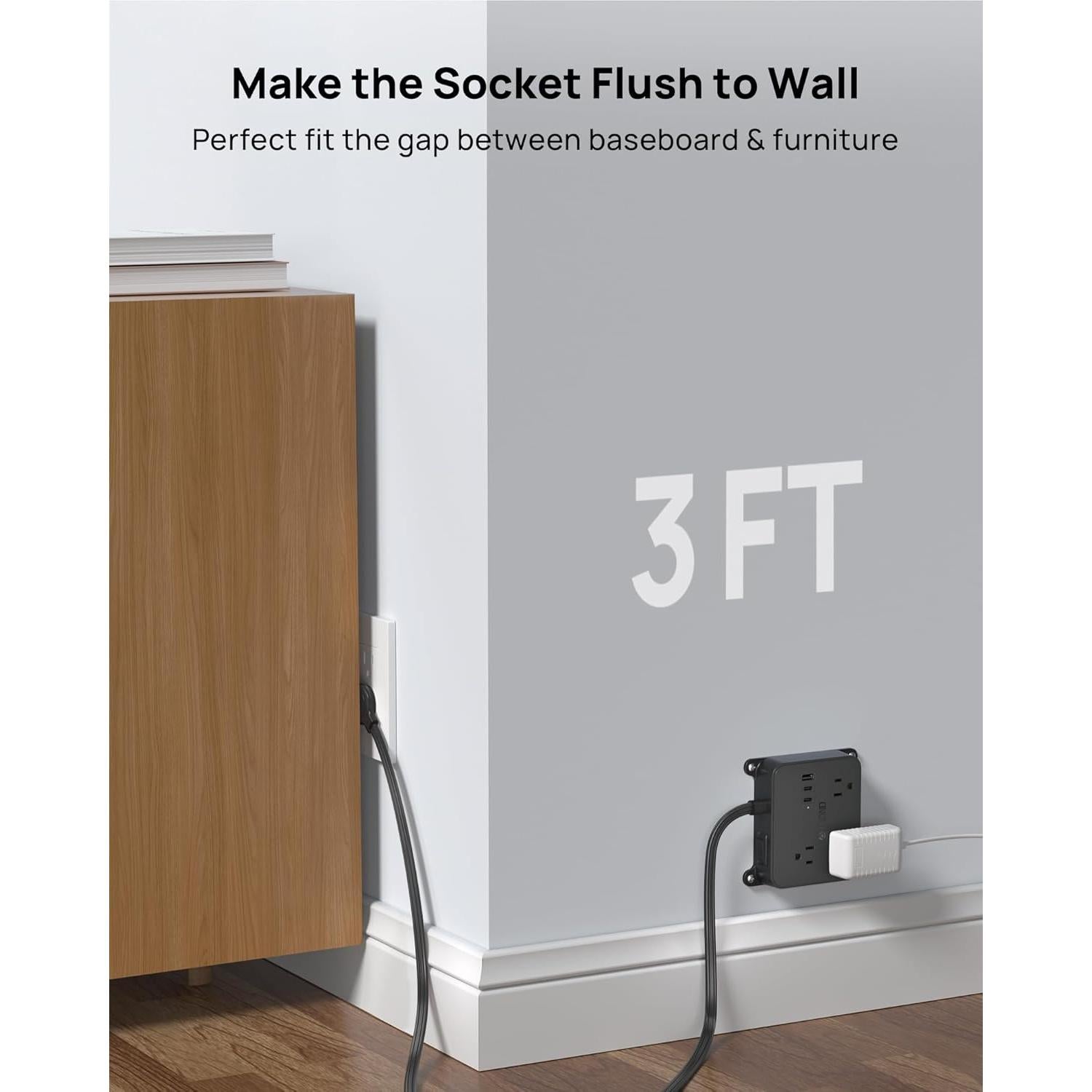 Regleta de Enchufes TROND Prime Mini I 3FT con USB