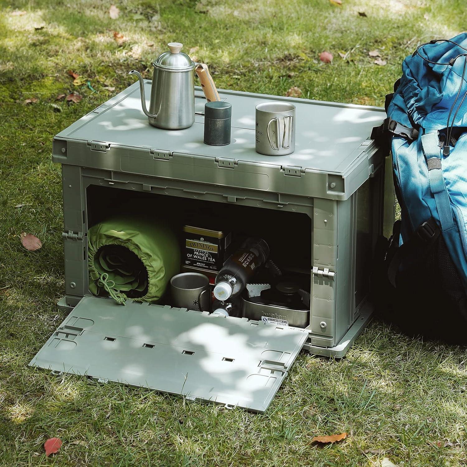 Caja de Almacenamiento Plegable SHIMOYAMA 75L Verde Celadón