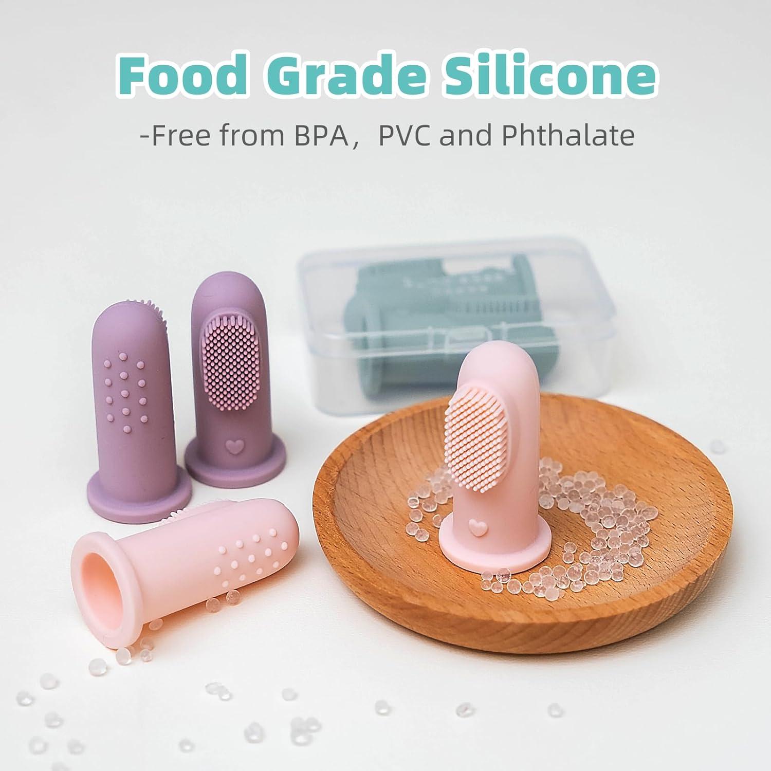 Cepillo de Dedo de Silicona BumbleBee para Bebés - 2 Unidades