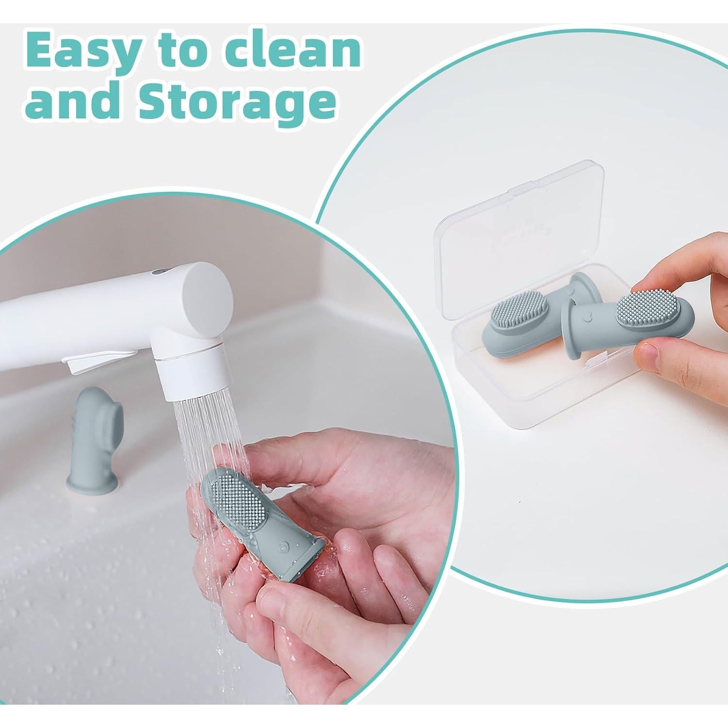 Cepillo de Dedo de Silicona BumbleBee para Bebés - 2 Unidades