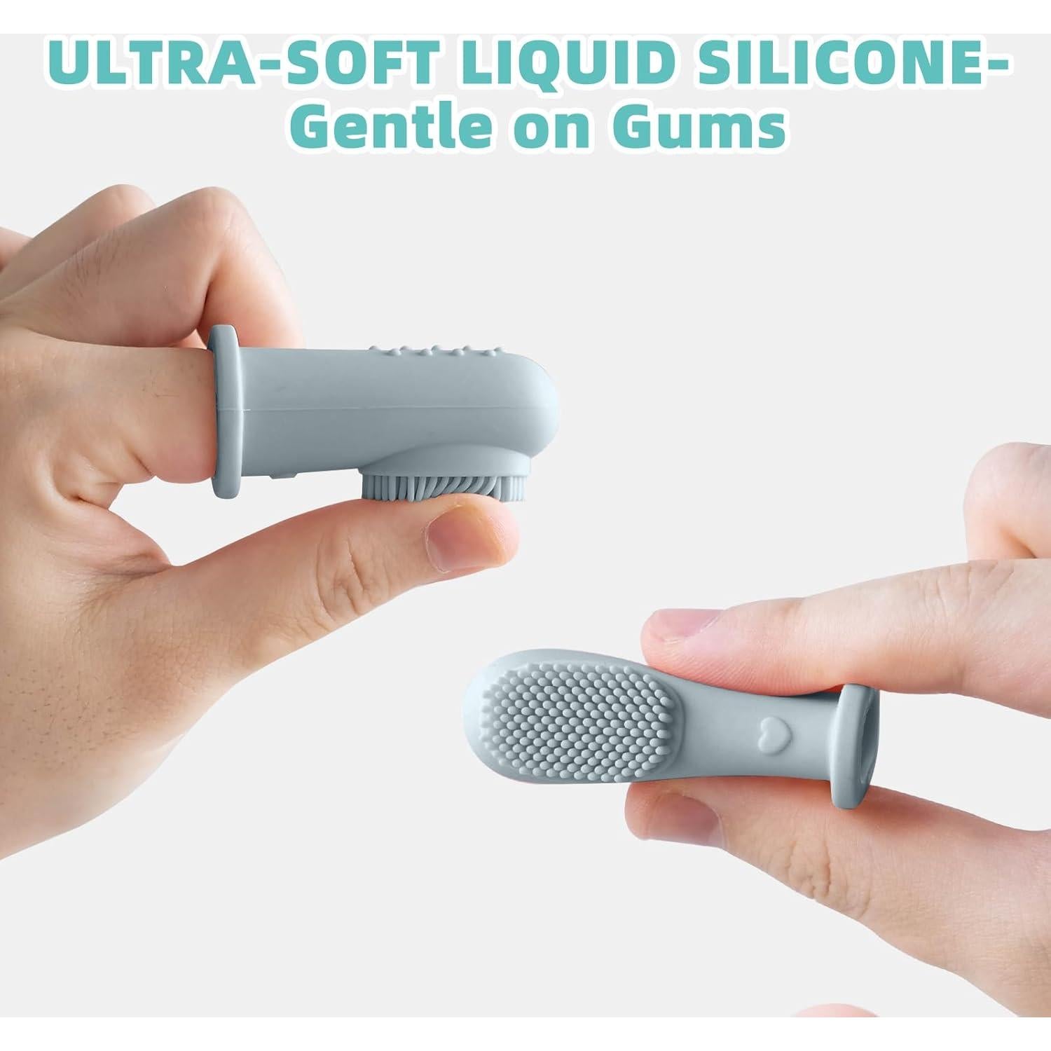 Cepillo de Dedo de Silicona BumbleBee para Bebés - 2 Unidades