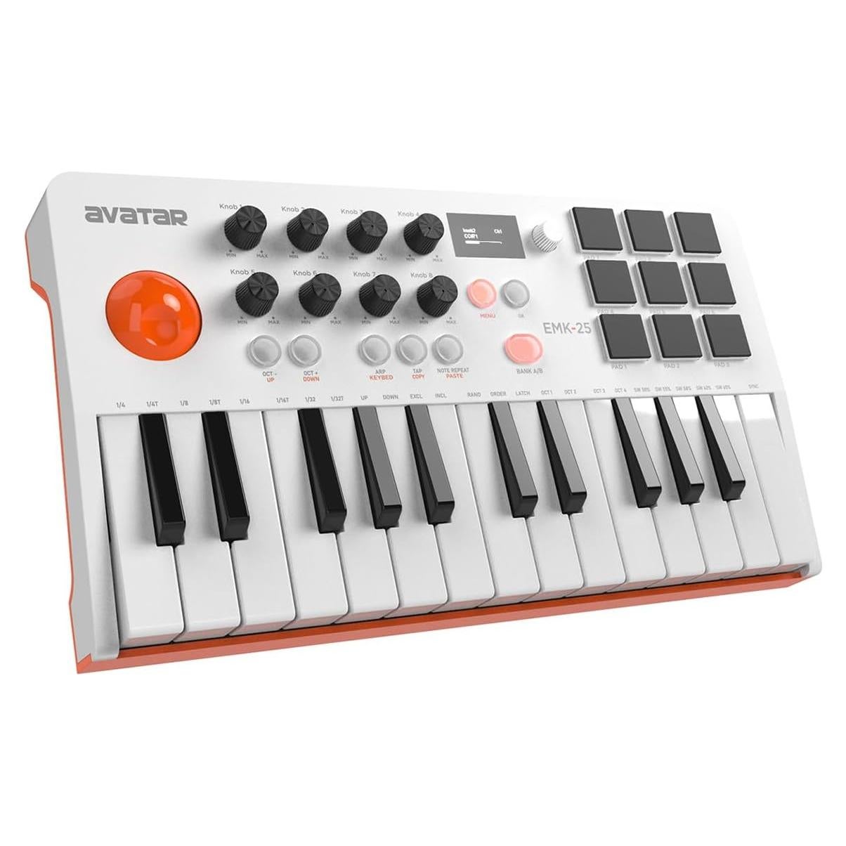 Controlador MIDI EMK-25 Bluetooth 25 teclas y 9 pads