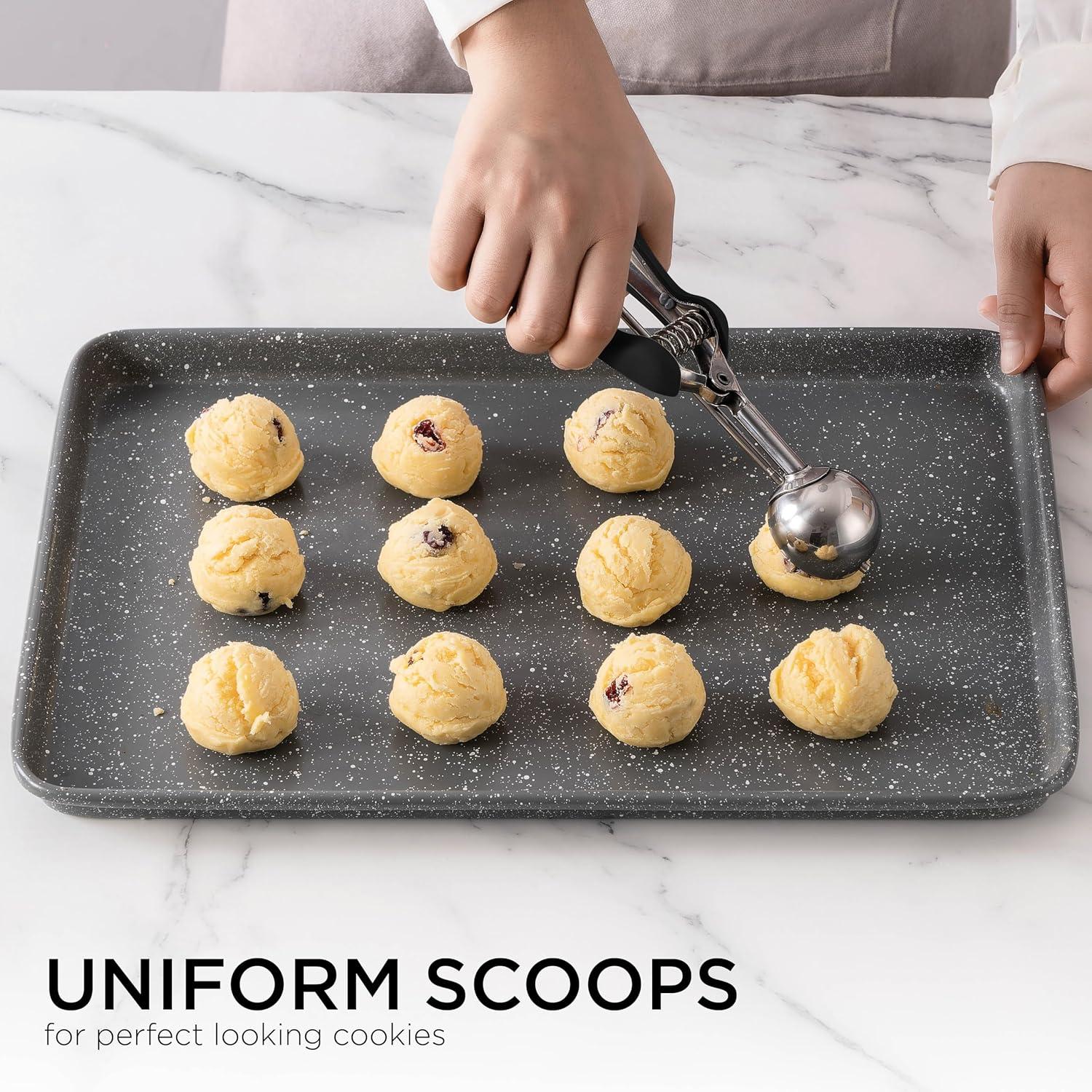 Juego de cucharas para galletas Social Chef - 3 piezas negro