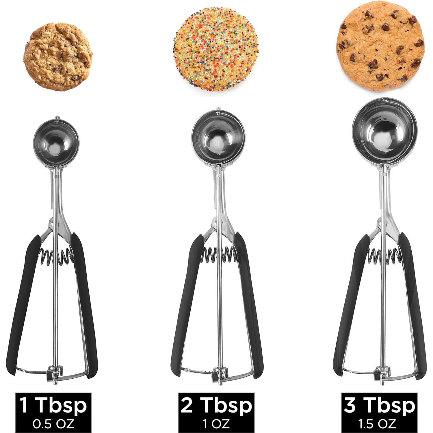 Juego de cucharas para galletas Social Chef - 3 piezas negro