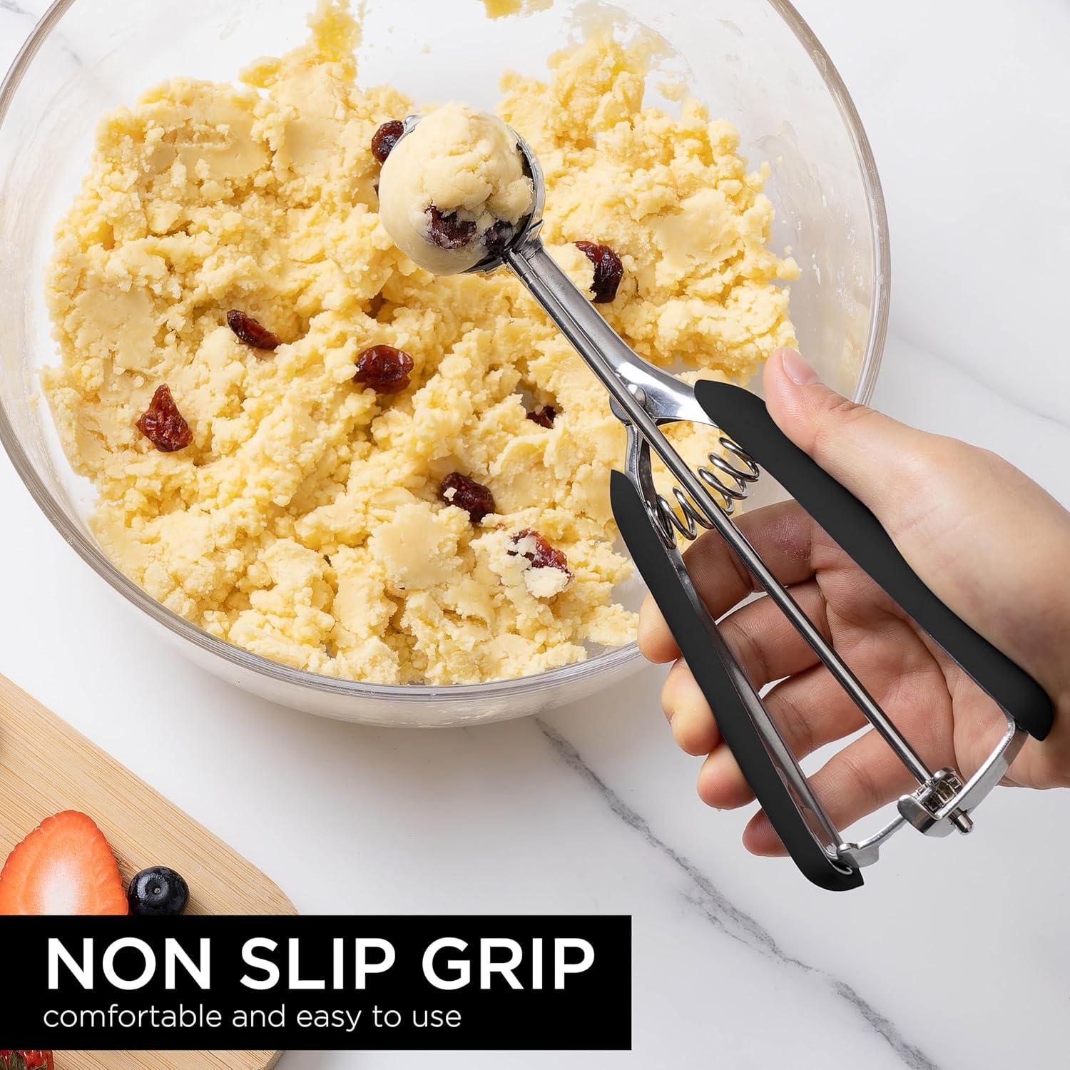 Juego de cucharas para galletas Social Chef - 3 piezas negro