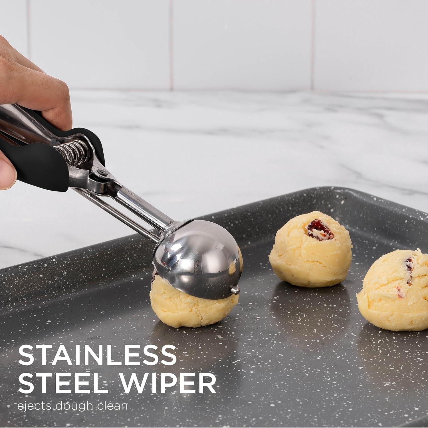 Juego de cucharas para galletas Social Chef - 3 piezas negro