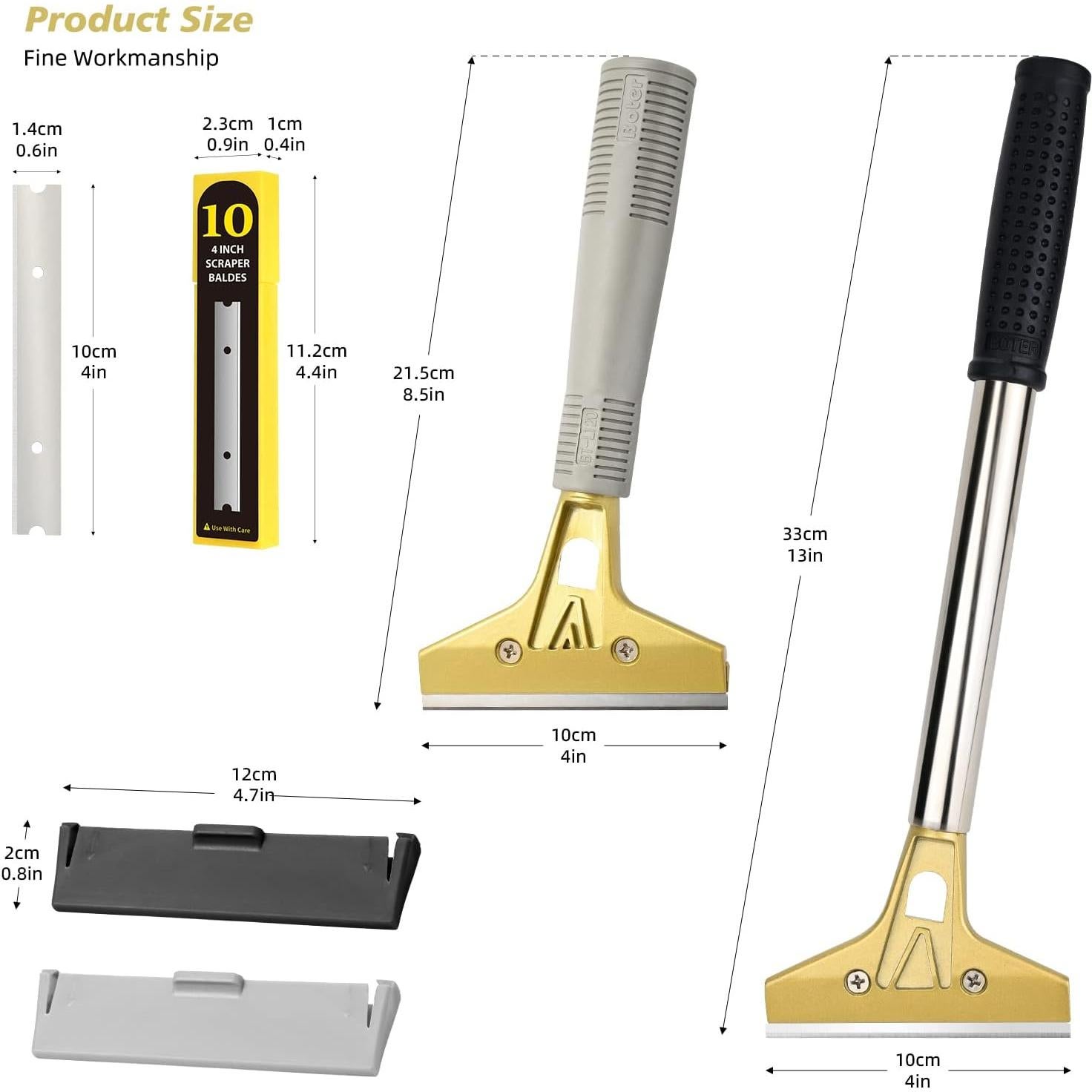 Raspador de Cuchillas 4" Ehdis - 2 Piezas + 20 Cuchillas